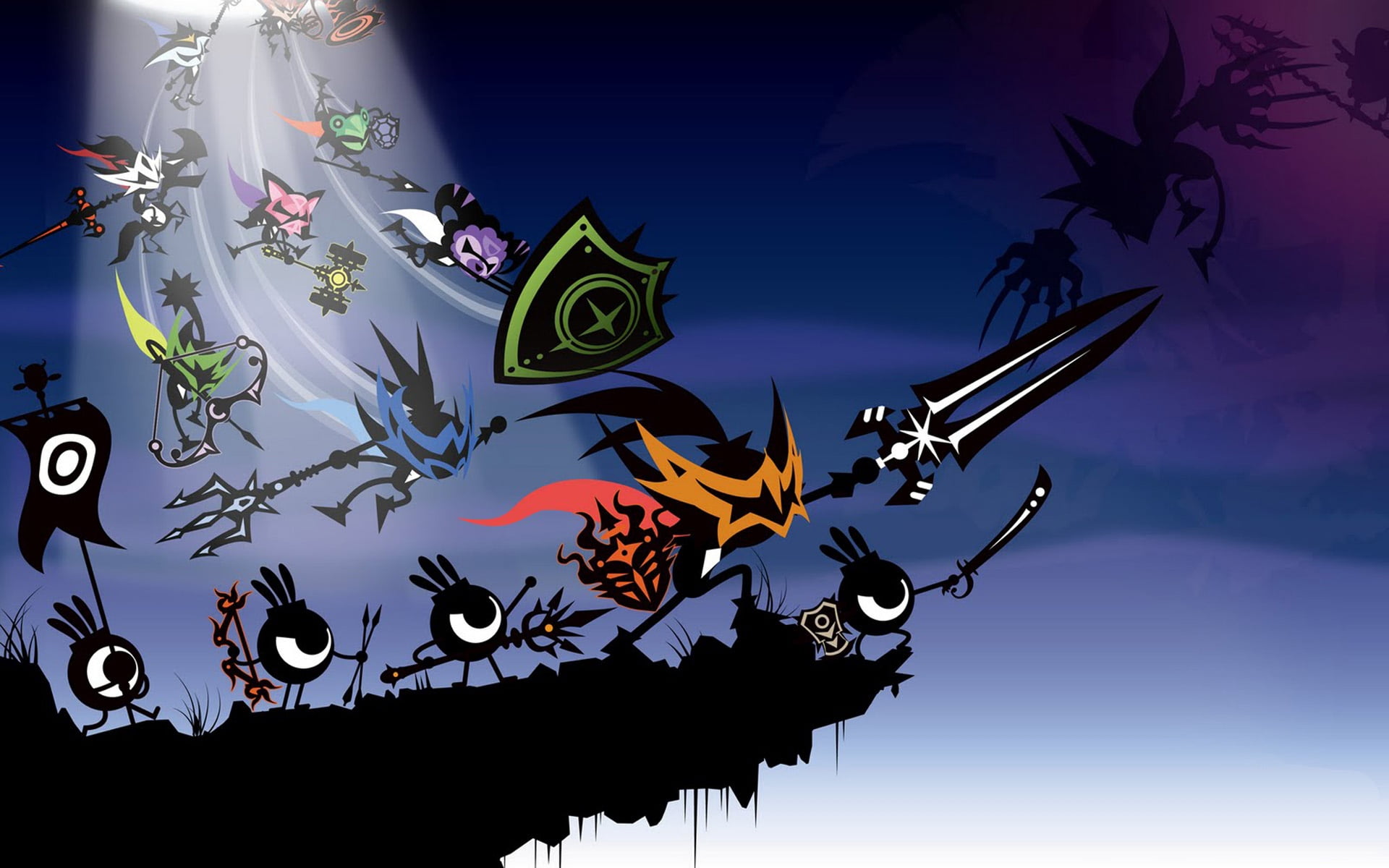 abstract, aborigines, black Color, no people, moon, bird, dragon, peoples, halloween, animal Wing, low angle view, art and craft, vertebrate, vector, computer Graphic, HD Wallpaper