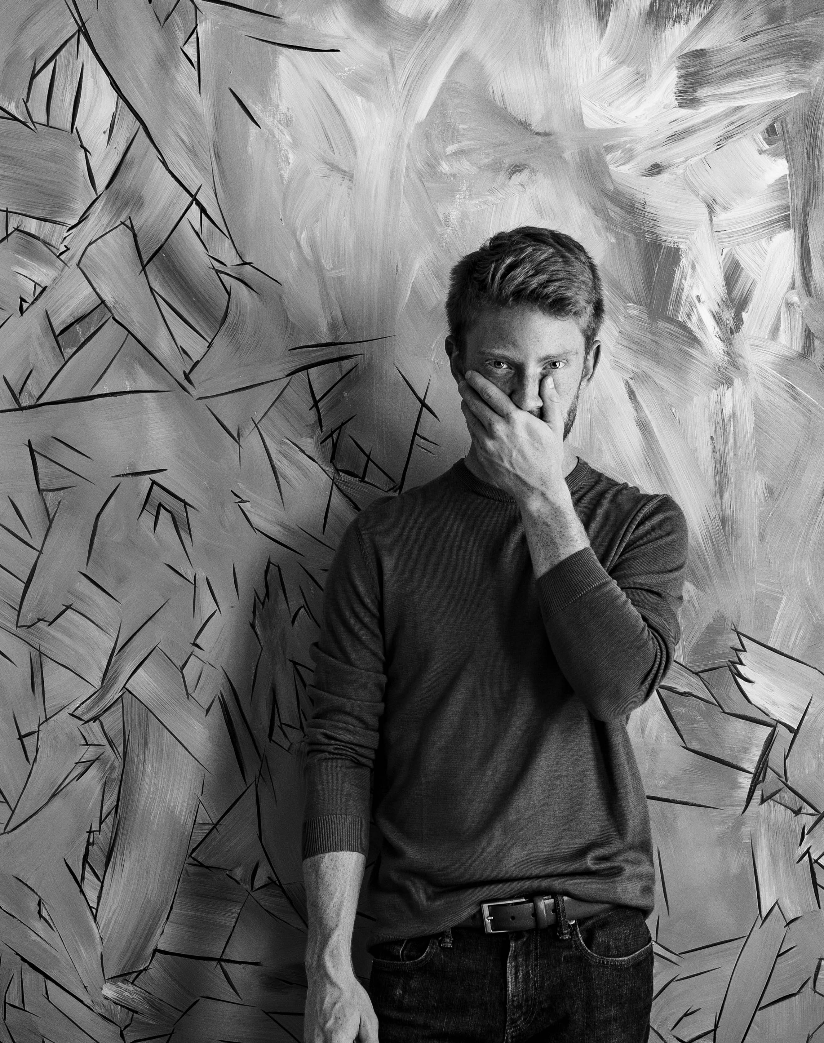 adult, eye, men, one Man Only, painting, model, art, backgrounds, problems, technology, pose, one Person, holding, fashion, man, people, standing, human Face, Phone HD Wallpaper