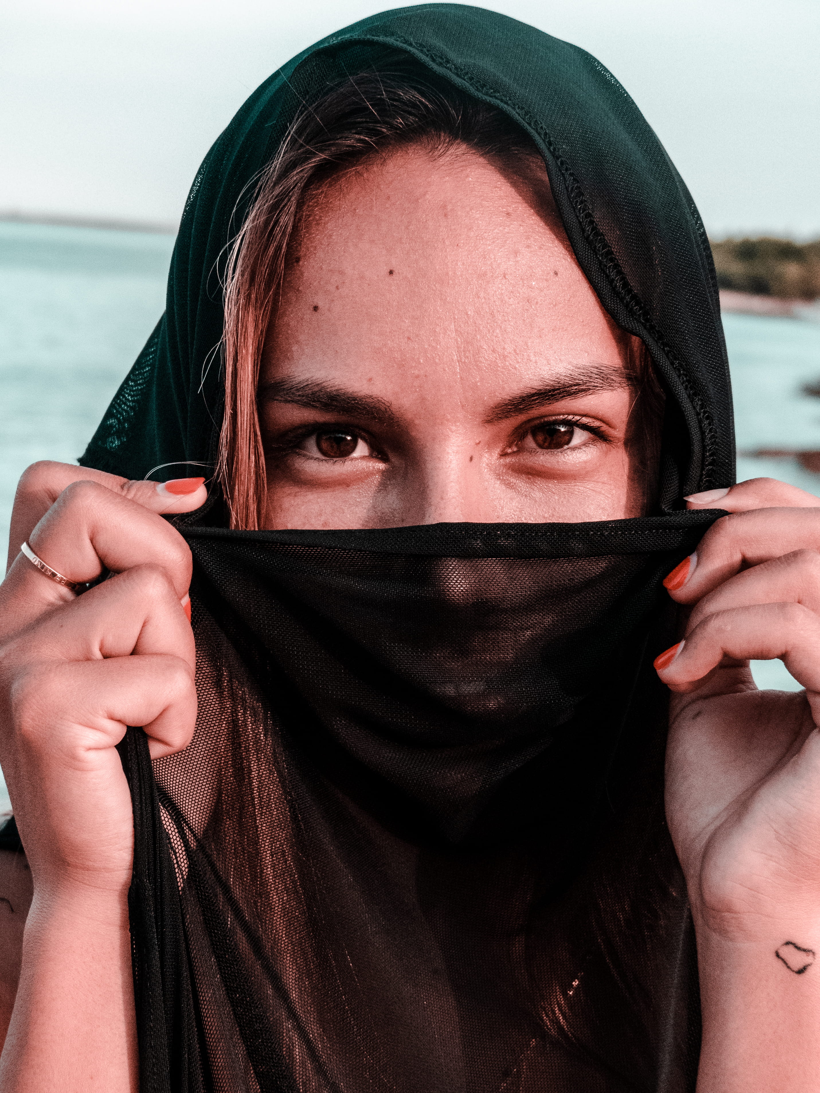 real people, human face, lifestyles, adult, summer, one person, women, mid adult, look, beautiful woman, obscured face, headscarf, young women, 2K, people, Phone HD Wallpaper
