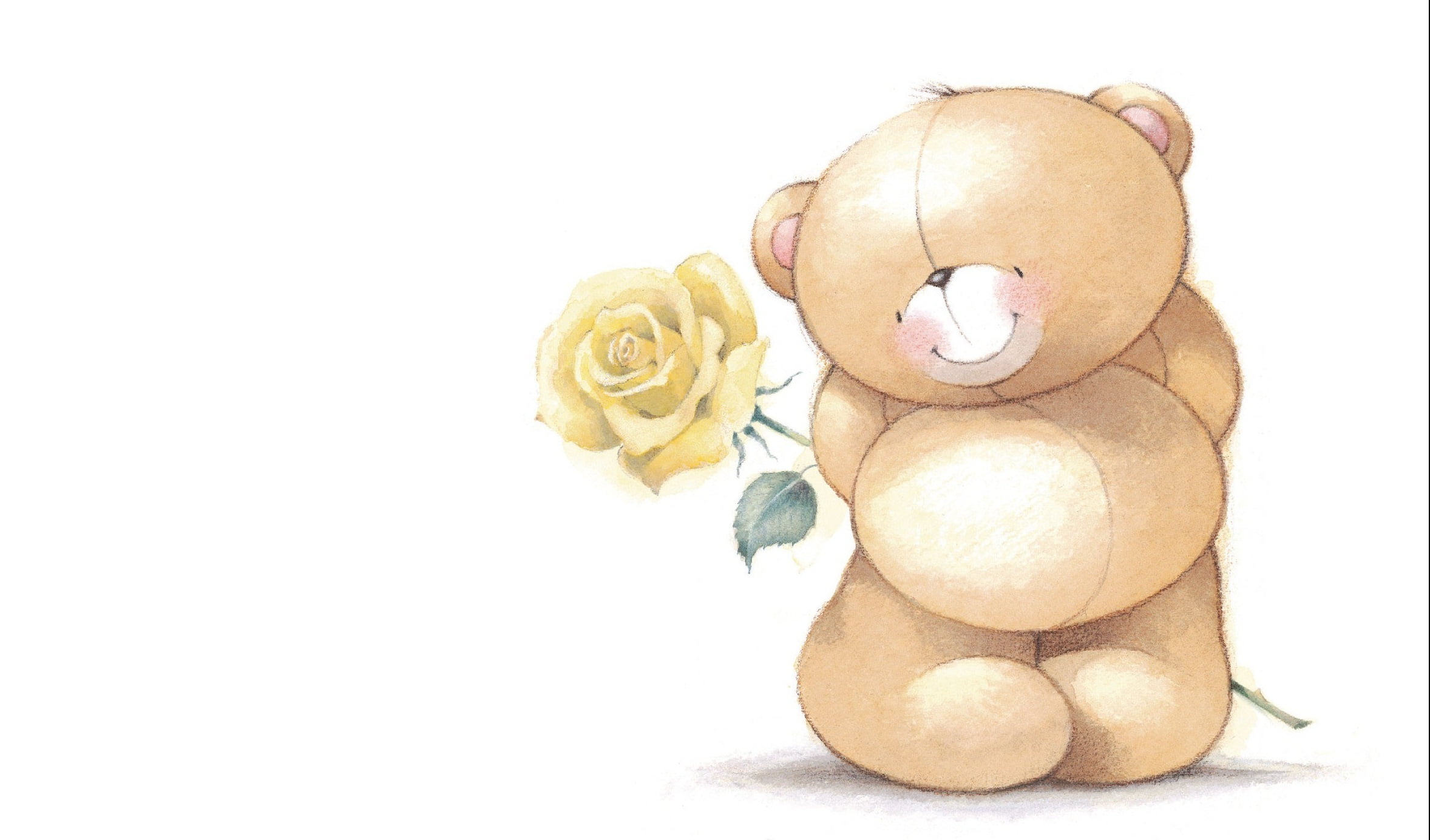 drawing, studio shot, indoors, mood, flowers, brown, close-up, art, copy space, food, food and drink, easter, bear, rose, modesty, embarrassment, egg, nature, HD Wallpaper
