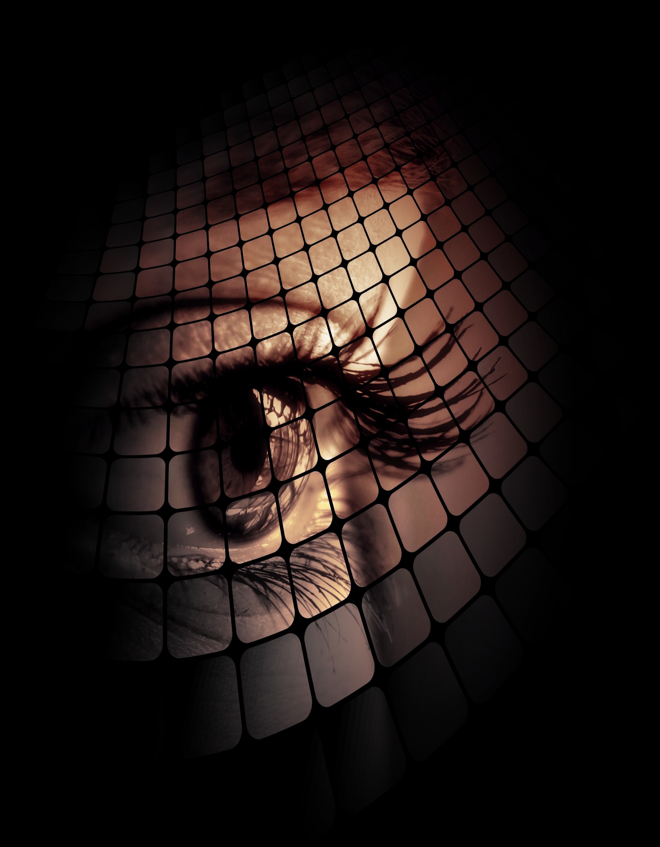 portrait, one person, spooky, dark, lashes, artwork, human face, hopelessness, young adult, black Color, women, eye, depression - sadness, woman, real people, Phone HD Wallpaper