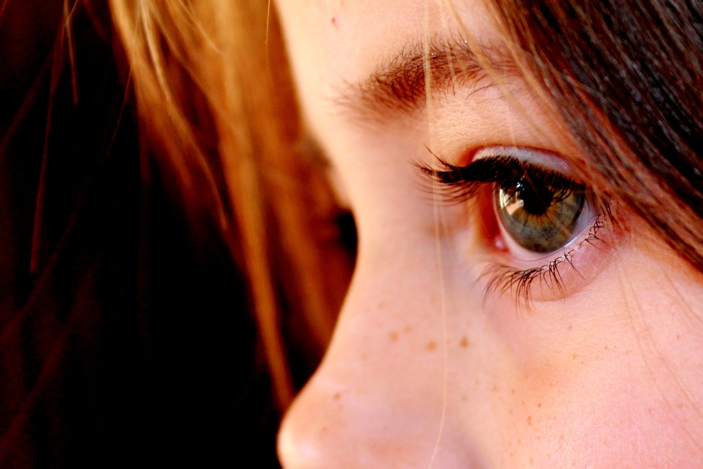 eyelash, eyeball, girls, human face, eye, adolescence, iris - eye, offspring, fear, adult, human eye, teardrop, teenager, teenage girls, body part, child, HD Wallpaper
