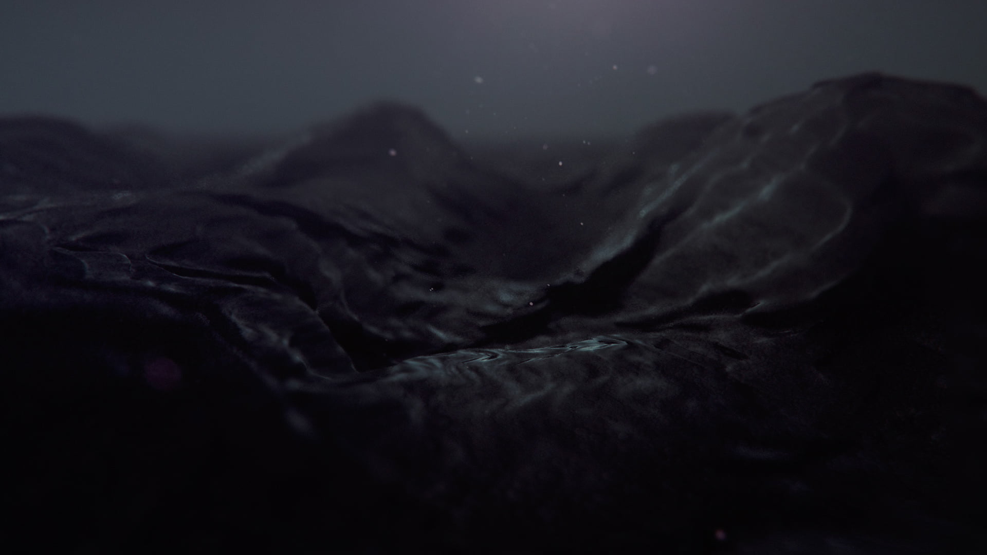 water, digital art, night, textile, sky, simple, sea, 1080P, motion, dark, no people, liquid, mystery, science, beauty in nature, outdoors, black, environment, HD Wallpaper