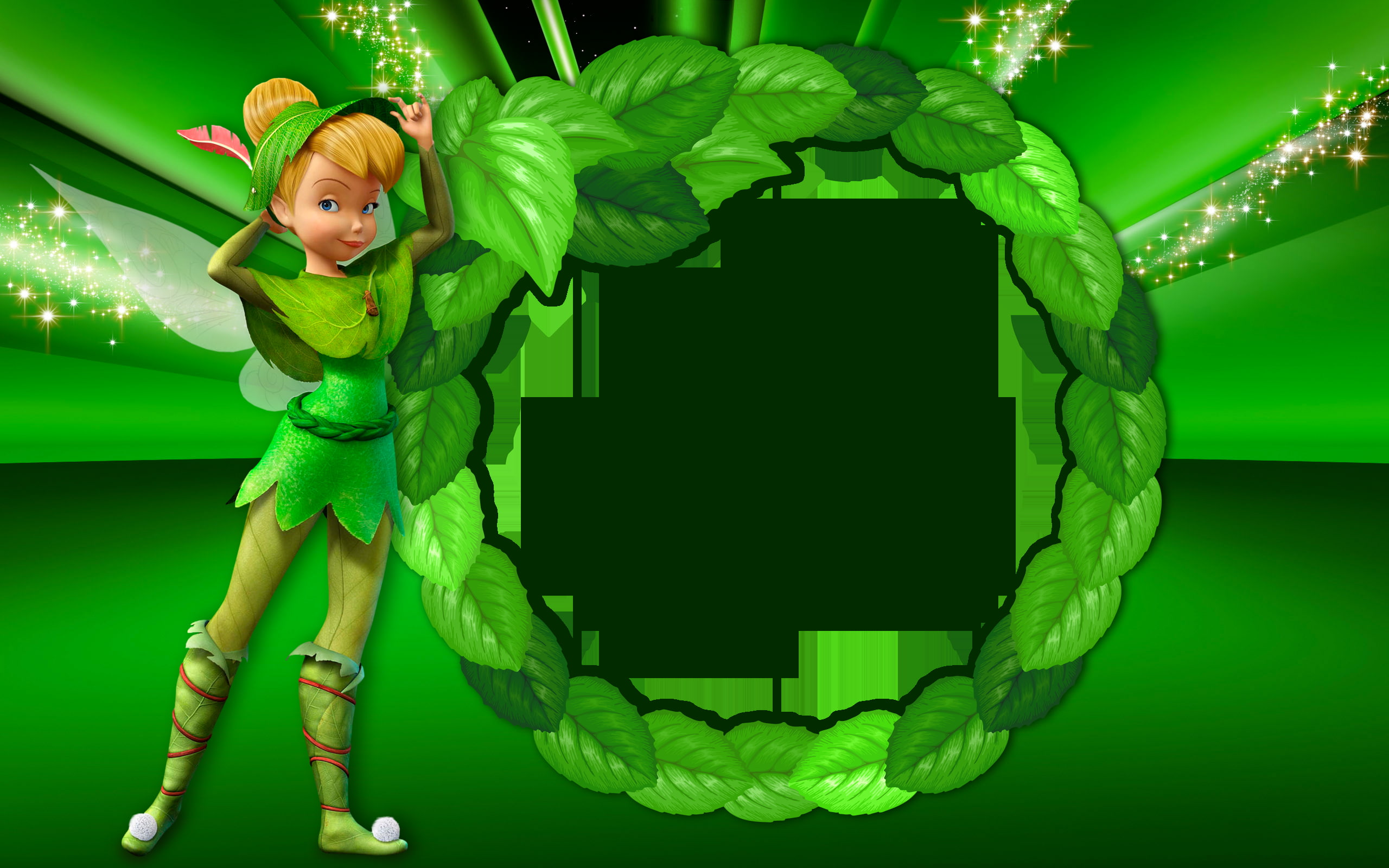green, transparent, frame, fairy, 2K, kids, tinkerbell, HD Wallpaper