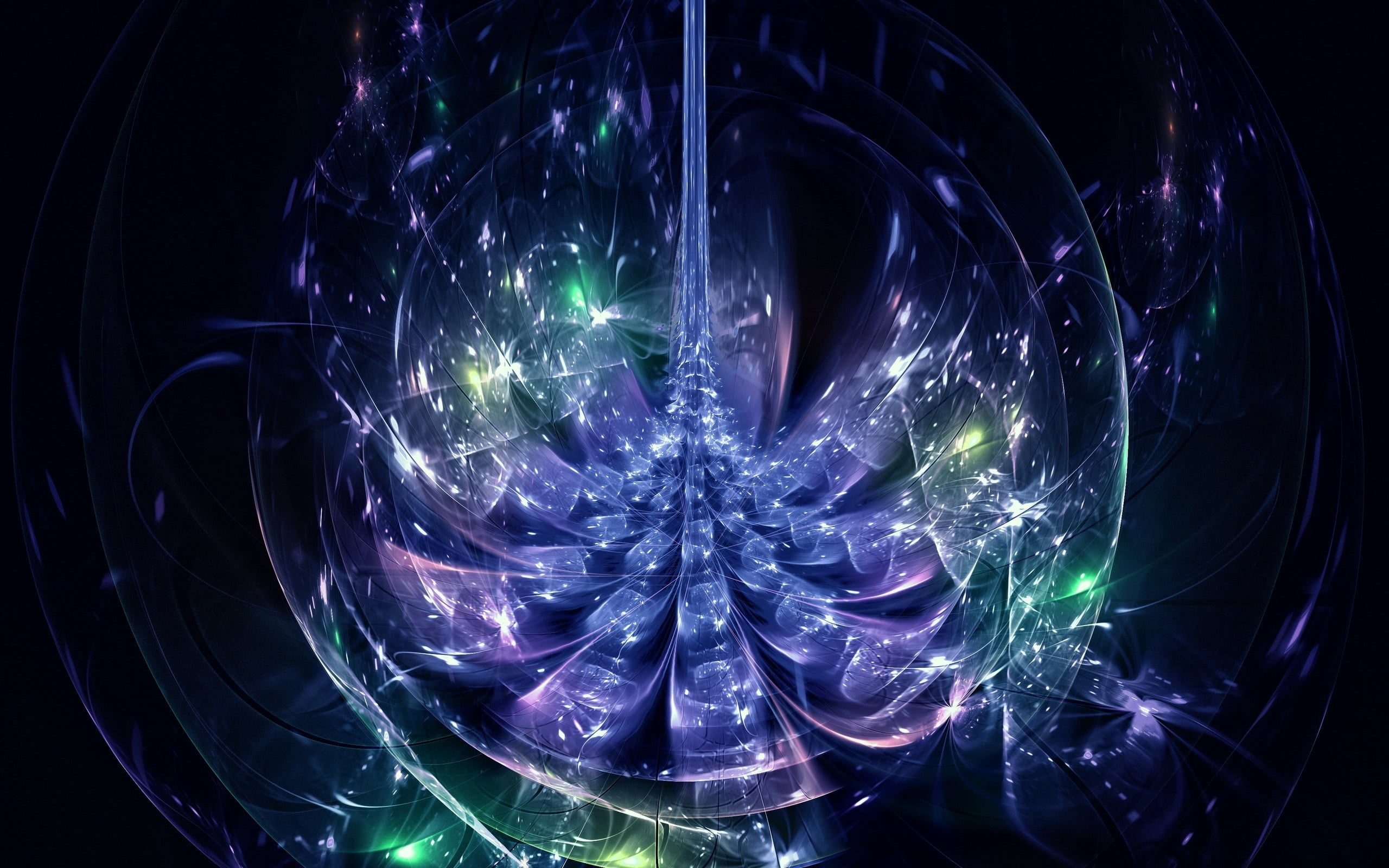 night, decoration, glowing, threaded, computer Graphic, blurred Motion, surreal, fractal, dark, imagination, backdrop, glass, motion, ethereal, green, shape, HD Wallpaper
