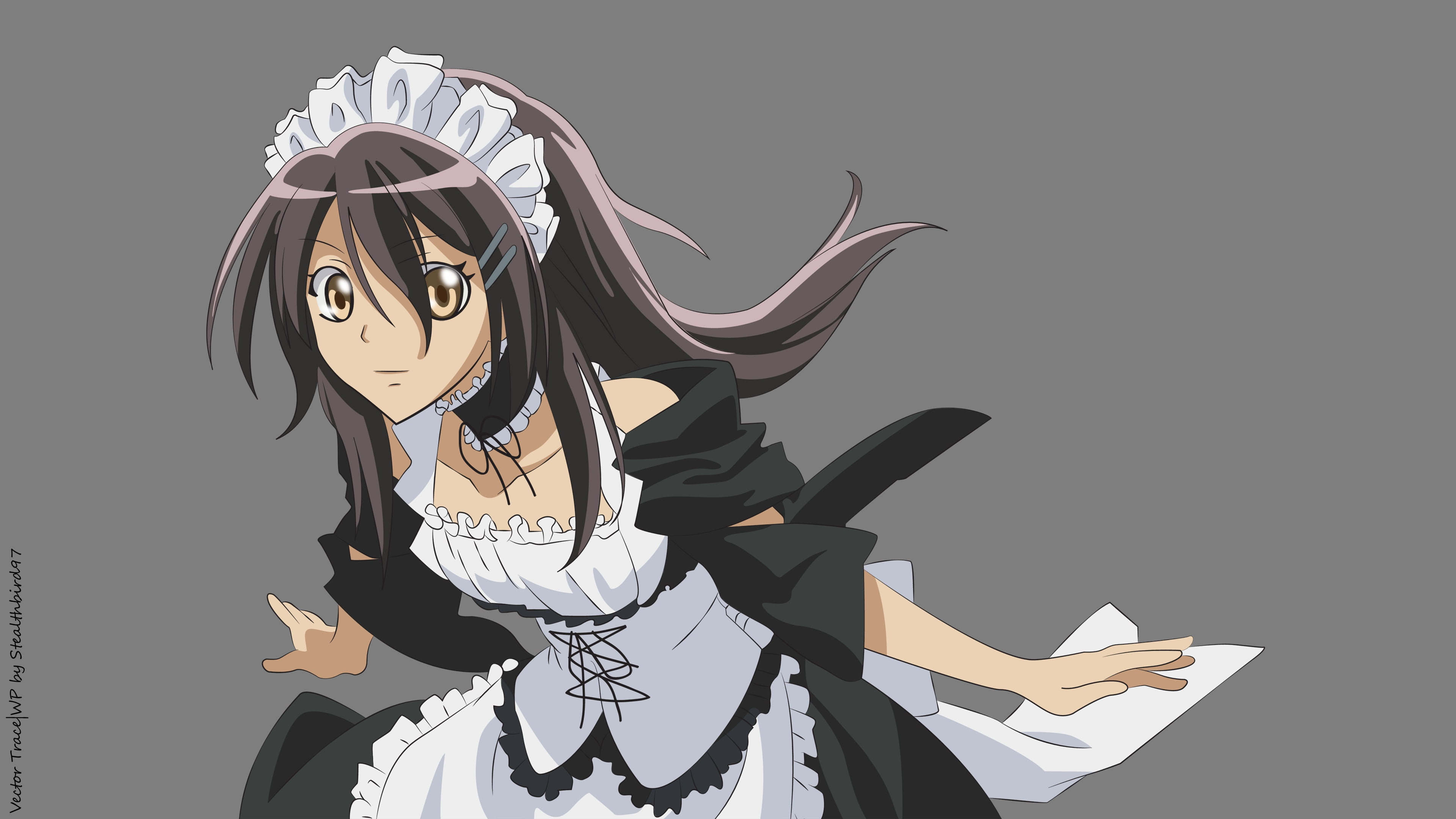 yellow, transparent, black, vector, eyes, sama, kaichou, maid, hair, ayuzawa, misaki, 4K, HD Wallpaper