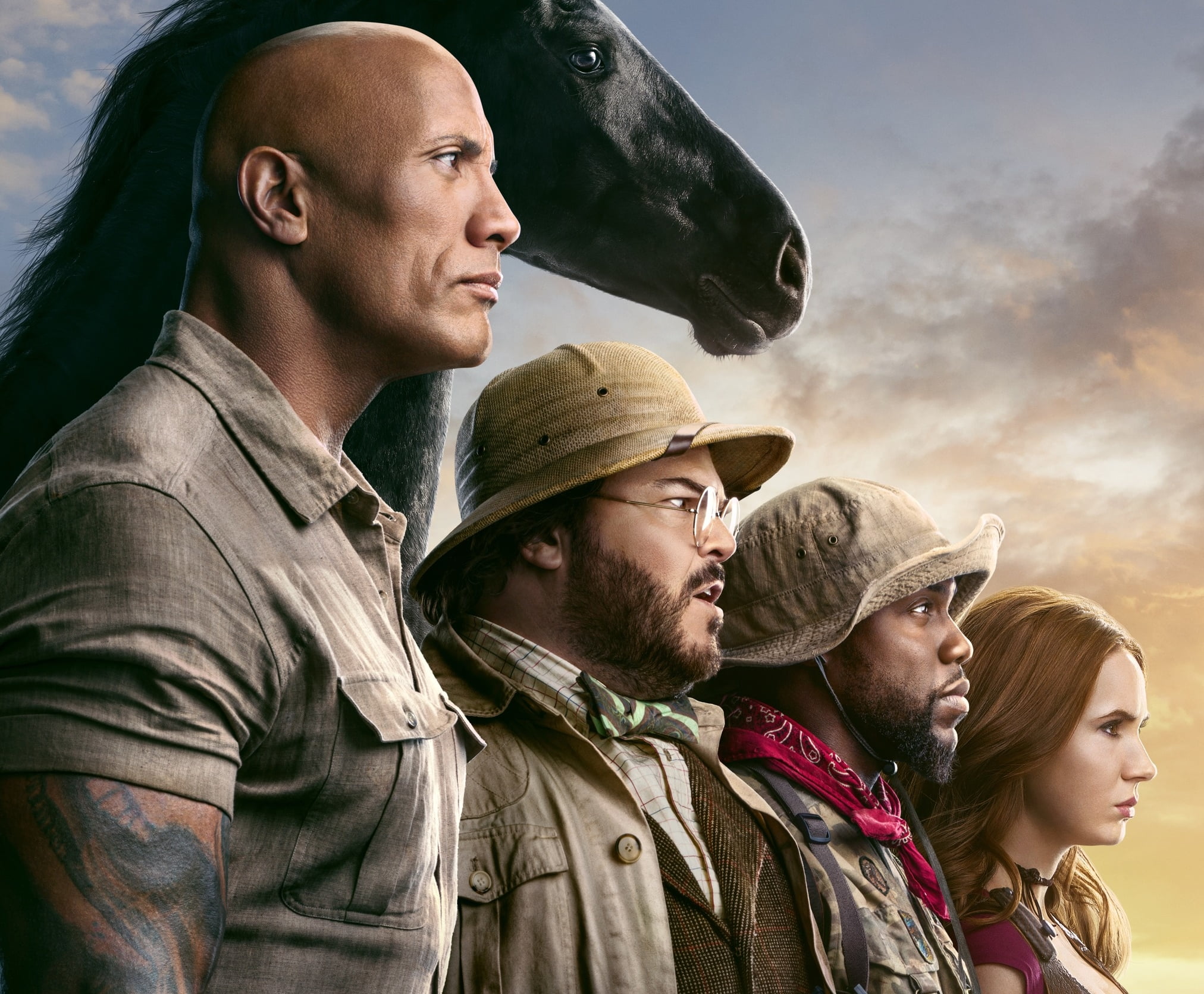 Jumanji, Jumanji: The Next Level, Karen Gillan, 1080P, Movie, Kevin Hart, Jack Black, Dwayne Johnson, HD Wallpaper