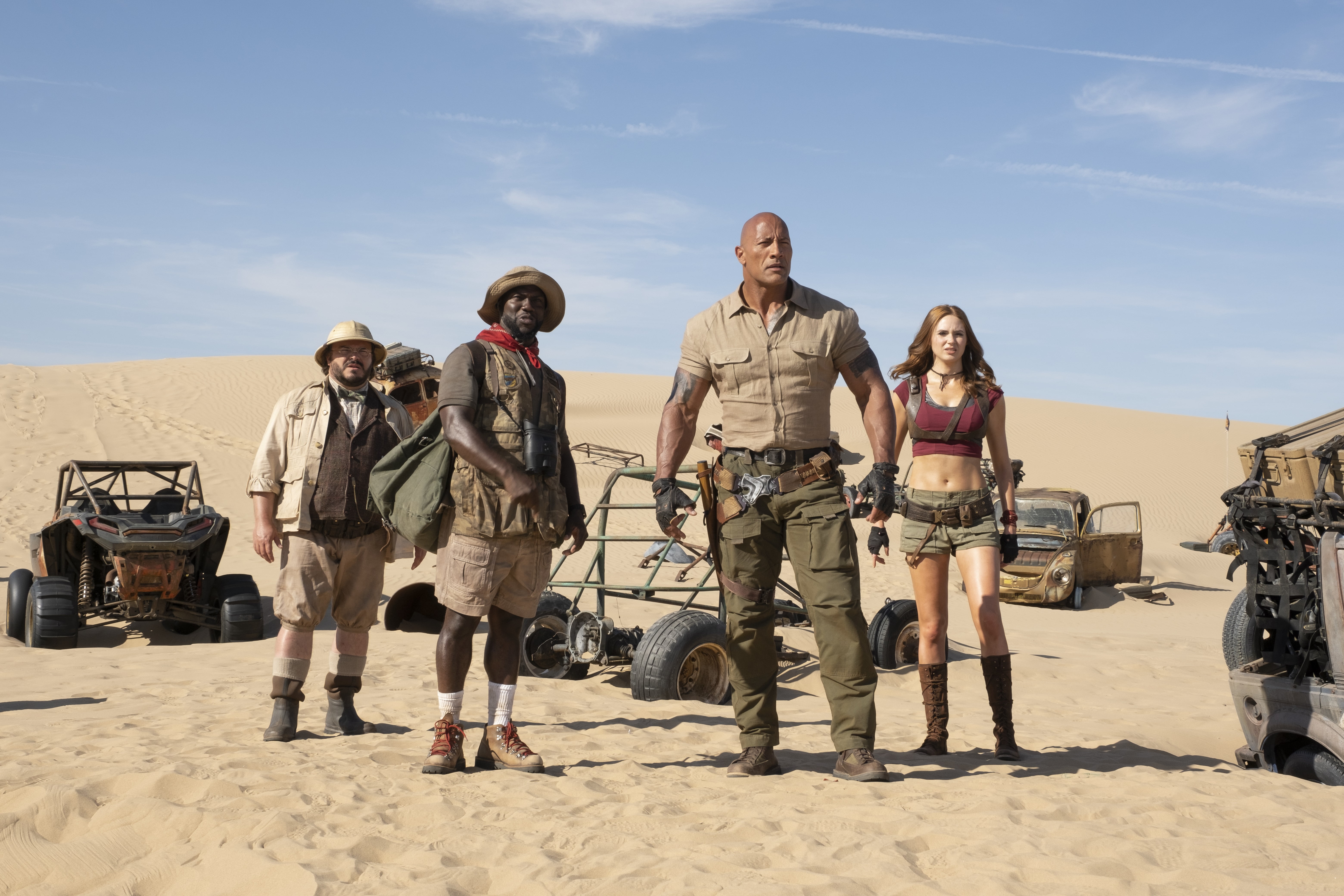5K, Movie, Jumanji: The Next Level, Karen Gillan, Dwayne Johnson, Jack Black, Kevin Hart, HD Wallpaper
