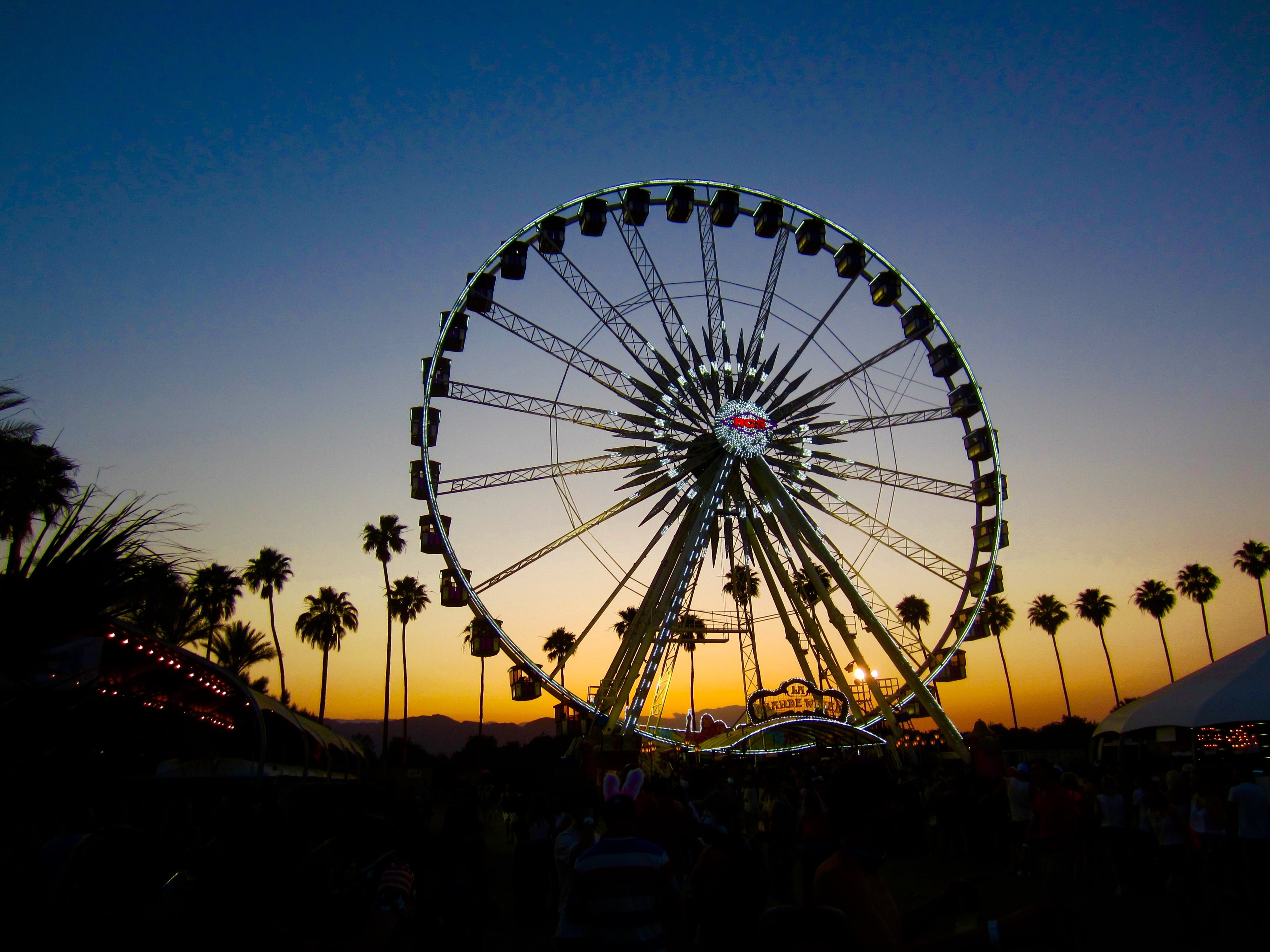 leisure activity, amusement Park, gray, sky, amusement Park Ride, traditional Festival, ferris Wheel, big wheel, wheel, nature, traveling Carnival, tree, HD Wallpaper