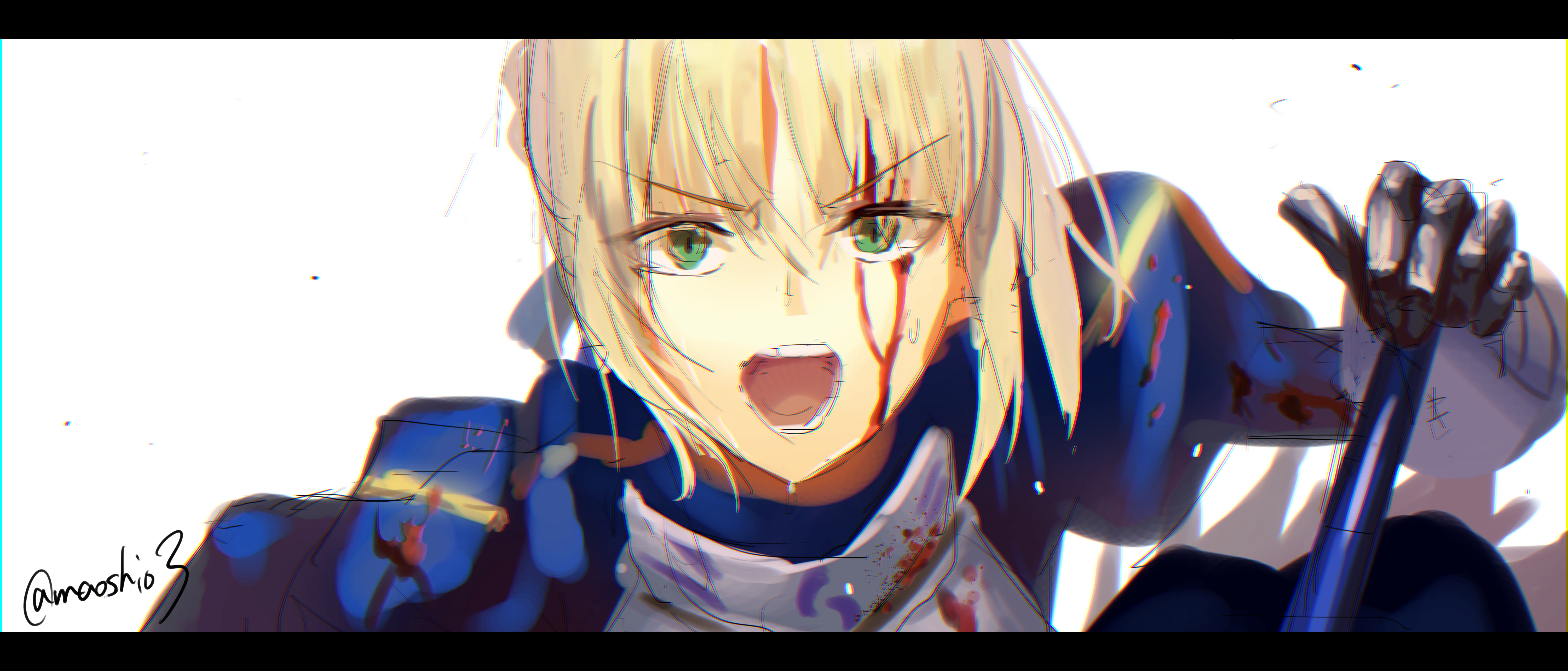 anime girls, Fate Series, Saber, Arturia Pendragon, Fate/Stay Night, blond hair, 5K, HD Wallpaper