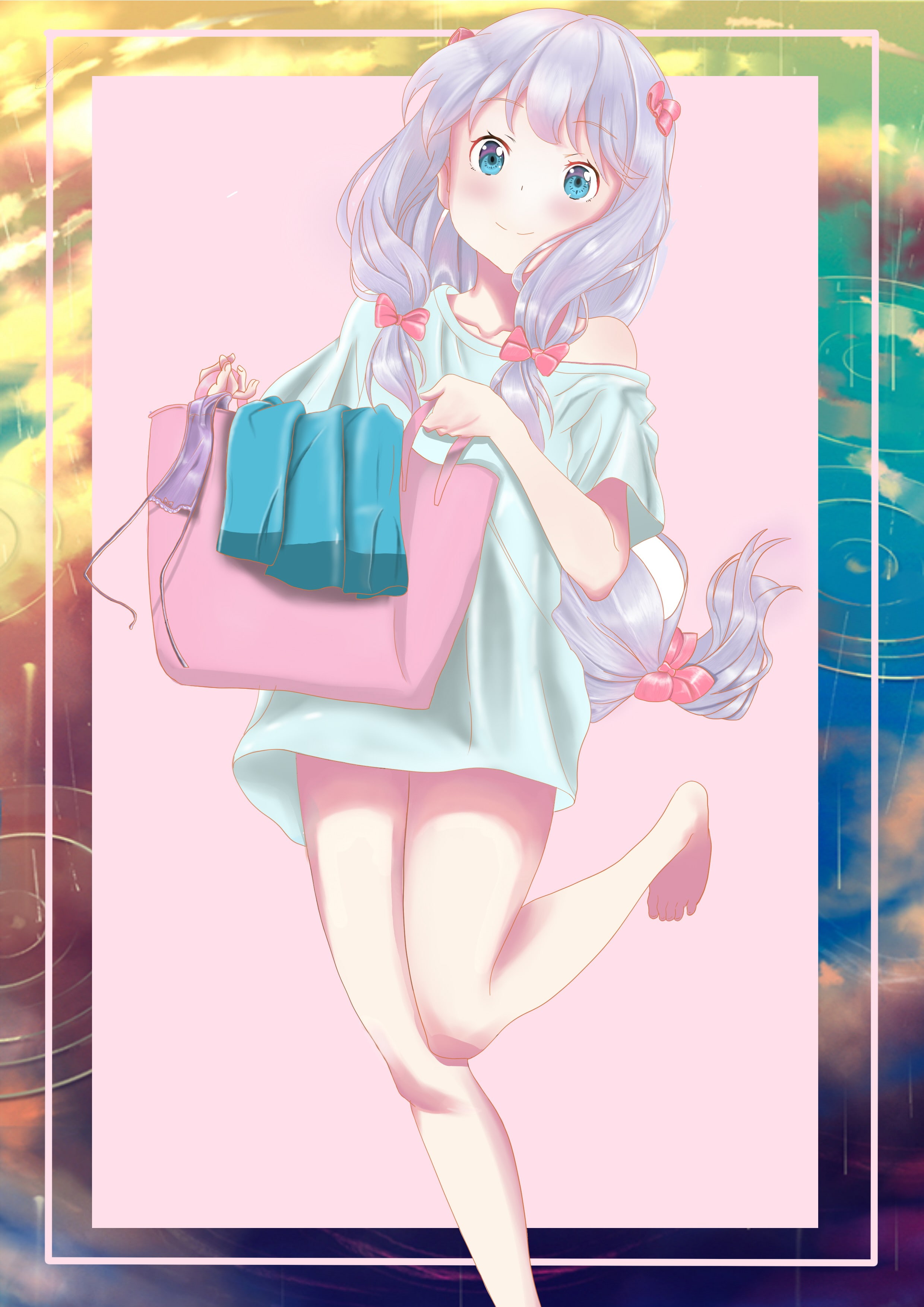 beauty, full length, fashion, happiness, adult, beautiful woman, emotion, Eromanga-sensei, 2K, glamour, hair, women, consumerism, indoors, young adult, Phone HD Wallpaper