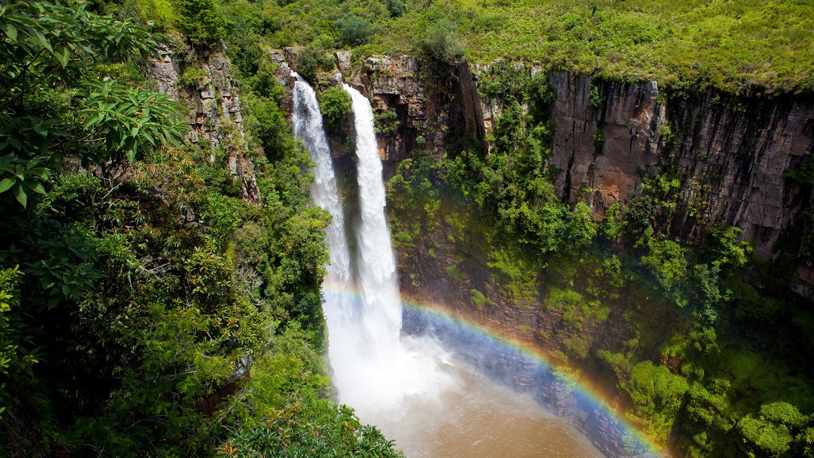 720P, nature, waterfall, landscape, Mac-Mac Waterfall, South Africa, HD Wallpaper