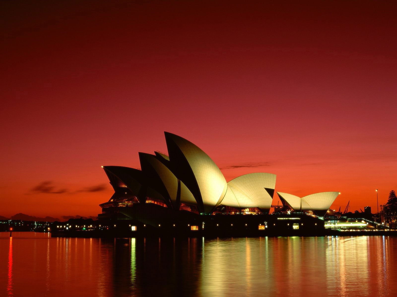 Australia, Sydney Opera House, 720P, Sydney, architecture, red, HD Wallpaper