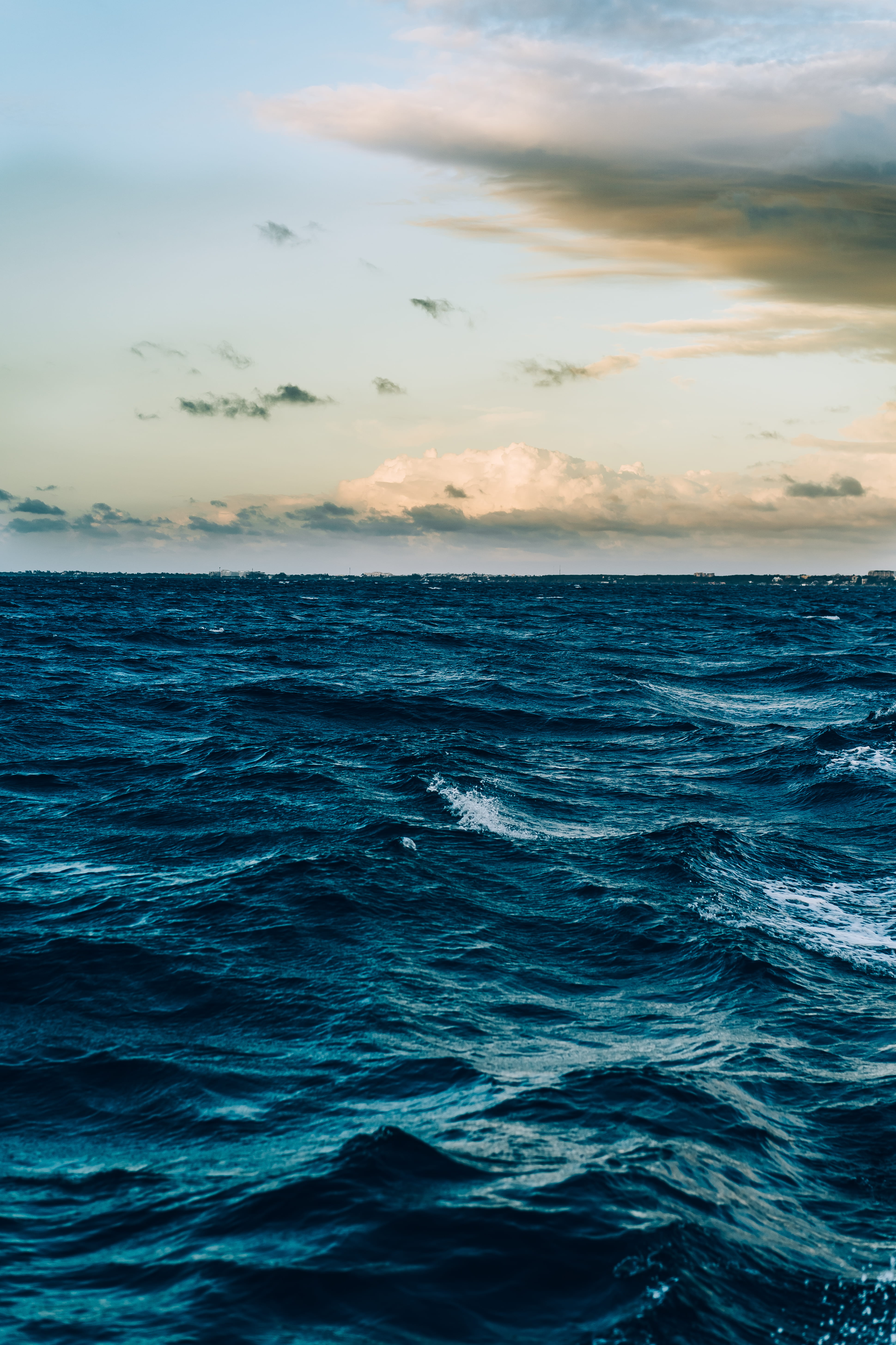 nature, Blue ocean, wave, horizon over water, scenic, waves, tranquility, abstract, waterfront, beauty in nature, scenics - nature, outdoors, painting, Phone HD Wallpaper