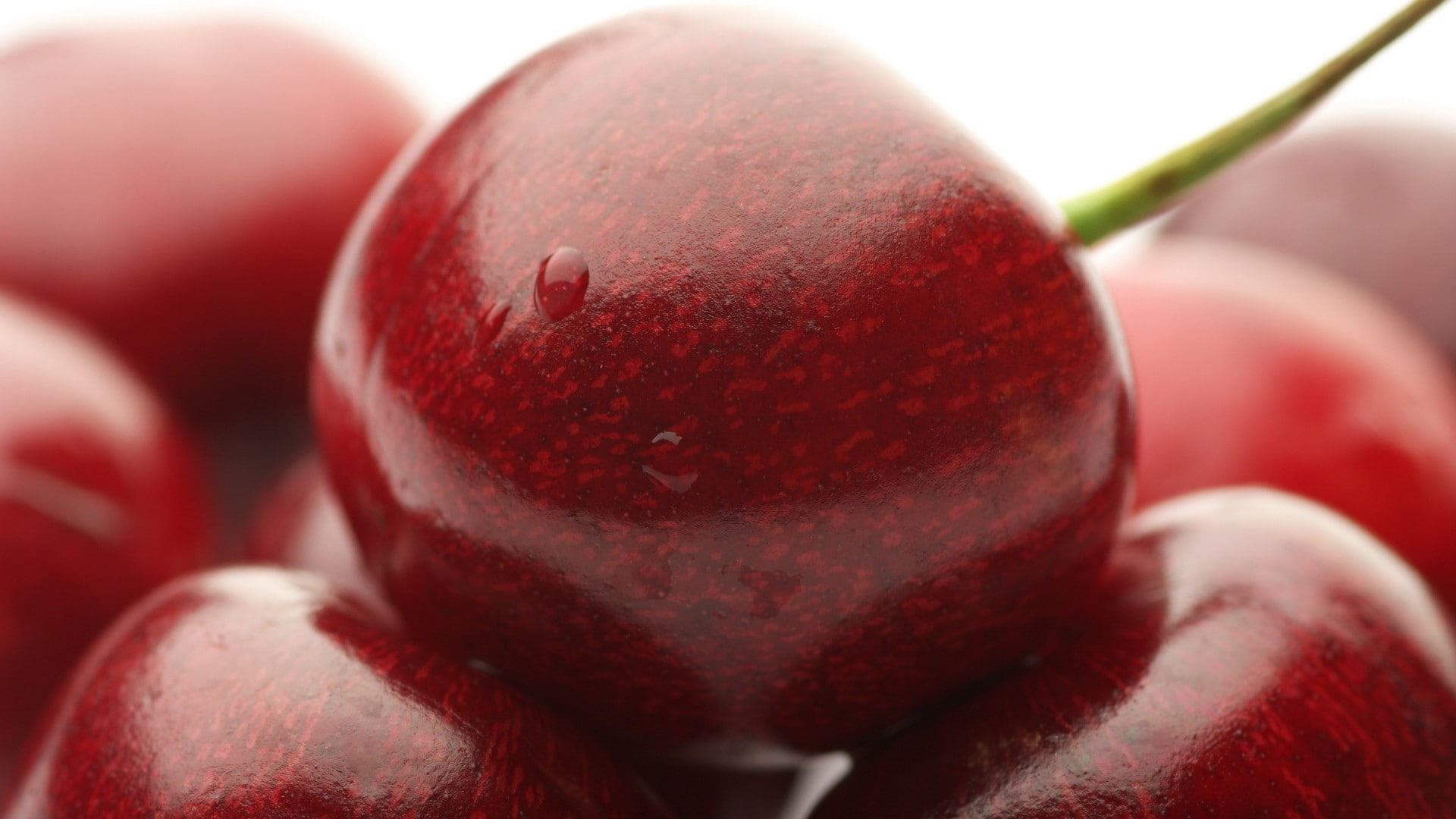 selective focus, cherries (food), fruit, food and drink, red, refreshment, healthy eating, close-up, still life, tropical fruit, sweet food, studio shot, HD Wallpaper