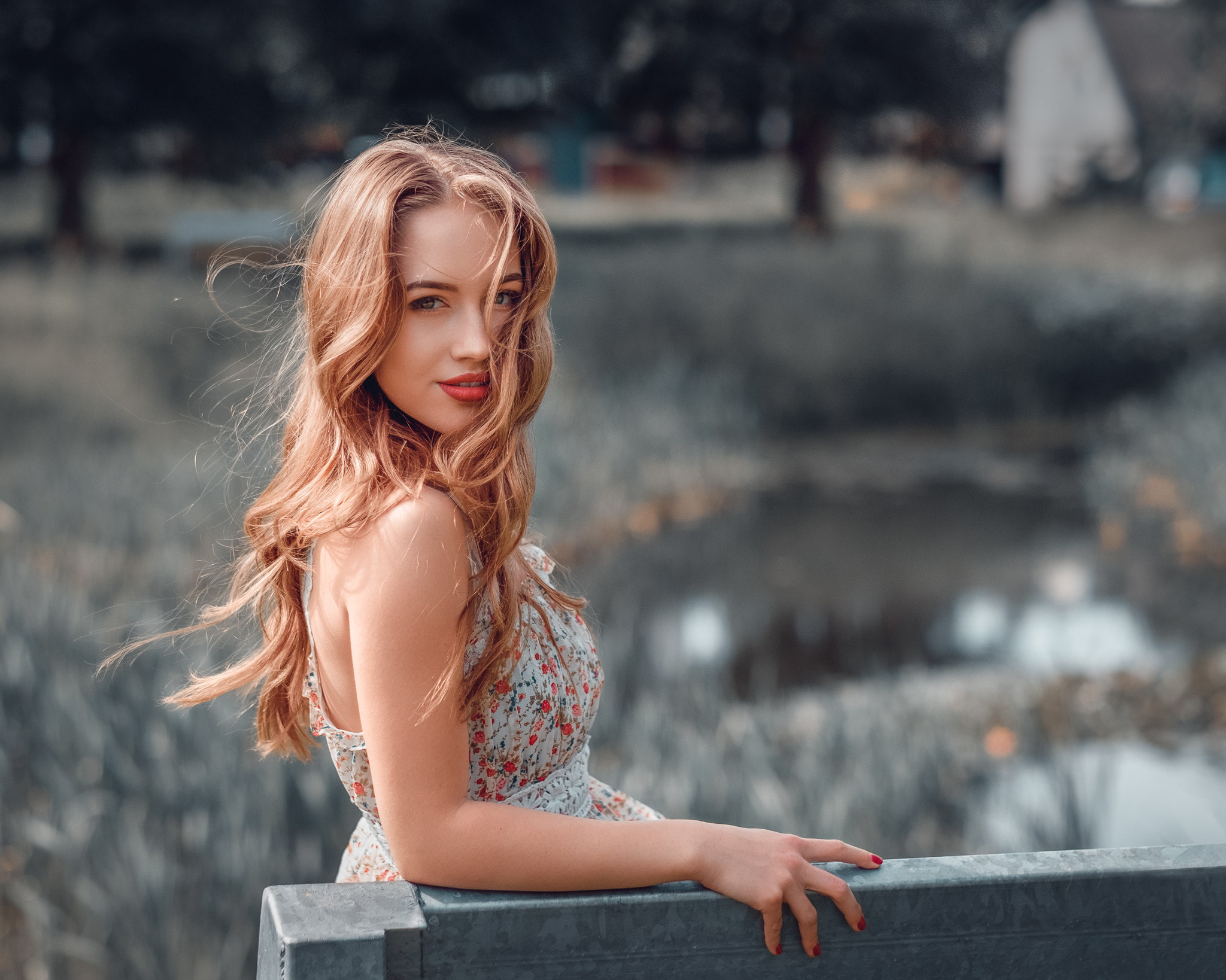 adult, Saulius Ke, one person, clothing, women, 1080P, hair, beautiful woman, red nails, long hair, women outdoors, focus on foreground, beautiful people, HD Wallpaper