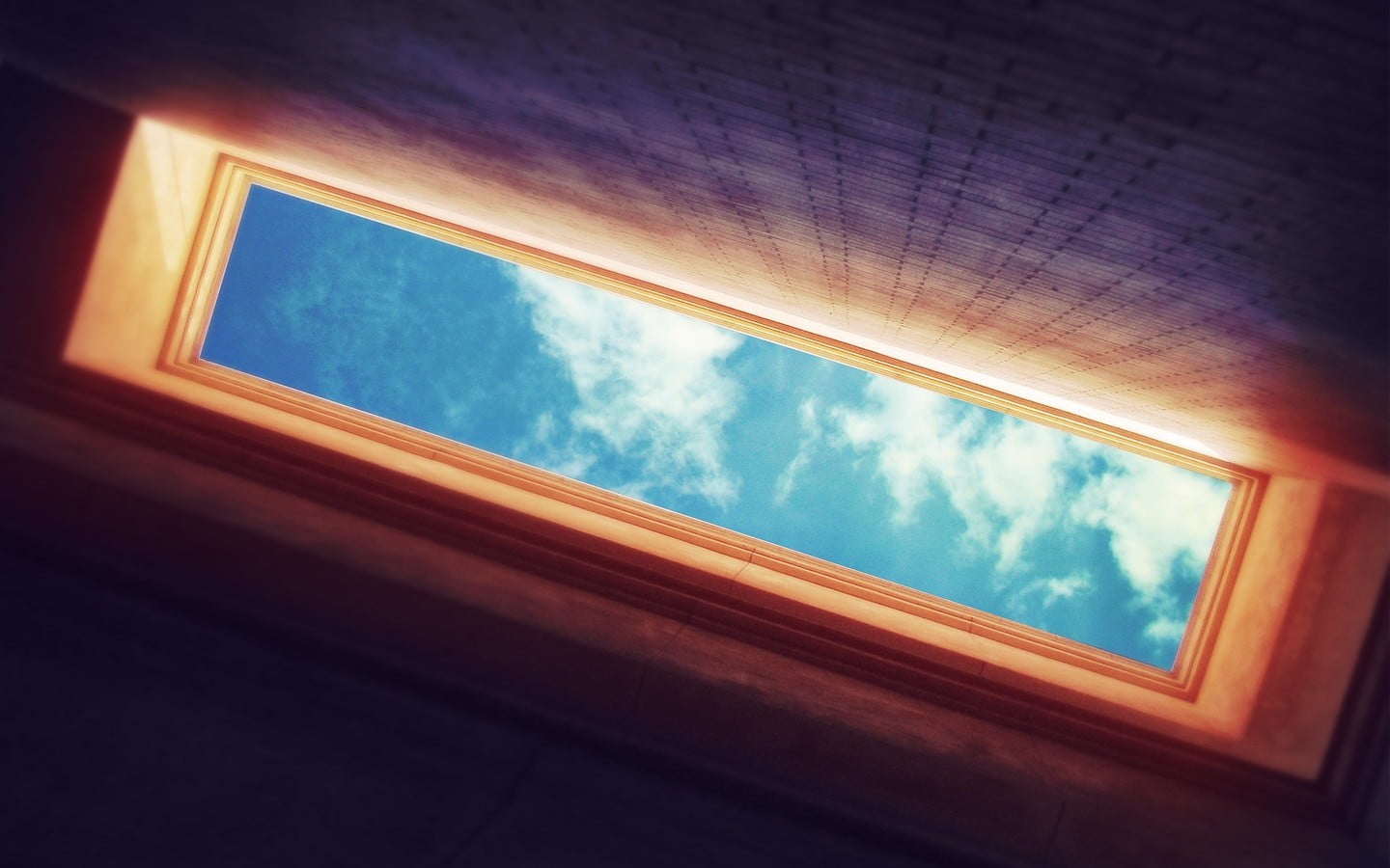 cloud - sky, directly below, looking, tilt, window, copy space, artwork, low, day, low angle view, cold, no people, indoors, architecture, nature, clouds, HD Wallpaper
