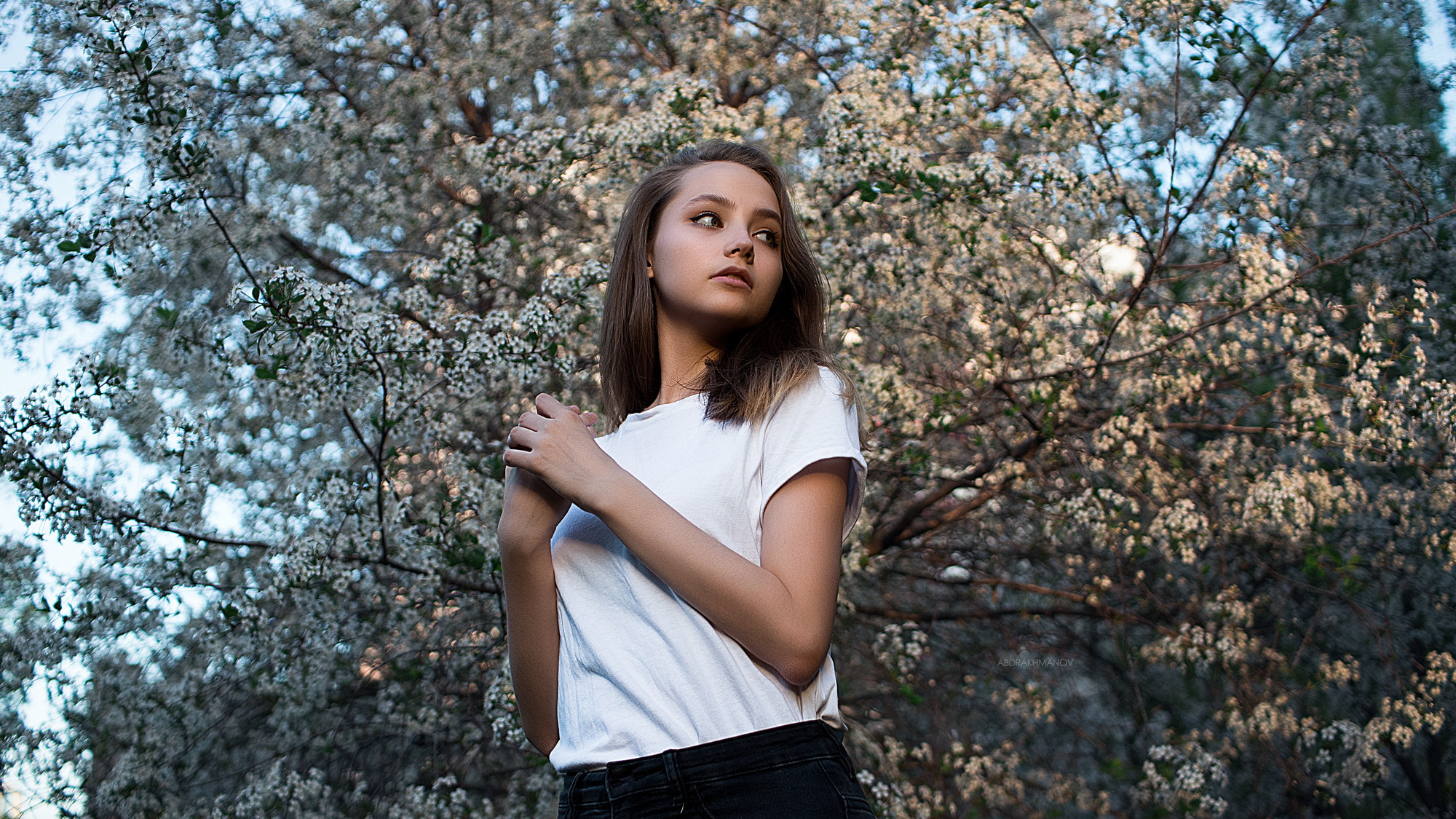 looking away, portrait, adult, leisure activity, fashion, plant, lifestyles, rear view, T-shirt, hairstyle, hair, teenager, beauty in nature, long hair, HD Wallpaper