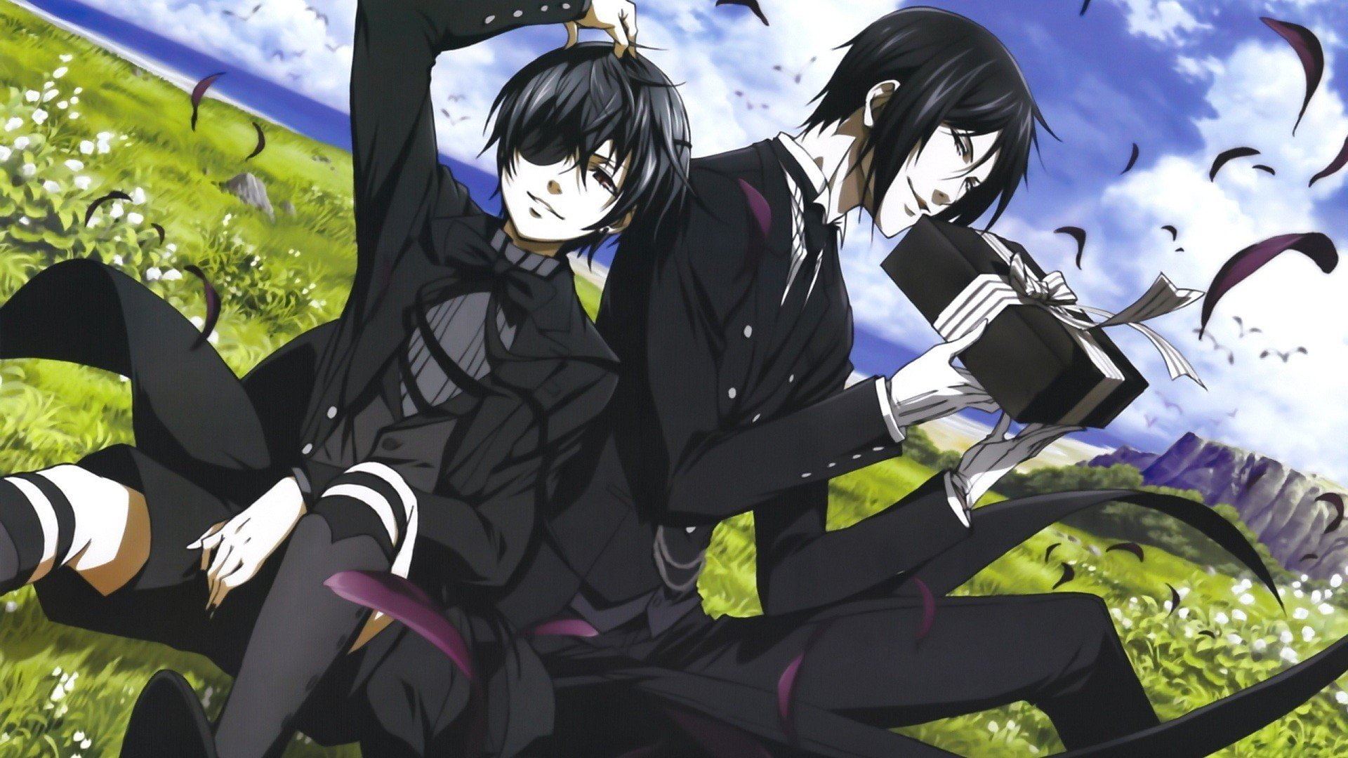 Michaelis Sebastian, 1080P, Black Butler, kuroshitsuji, Ciel Phantomhive, HD Wallpaper