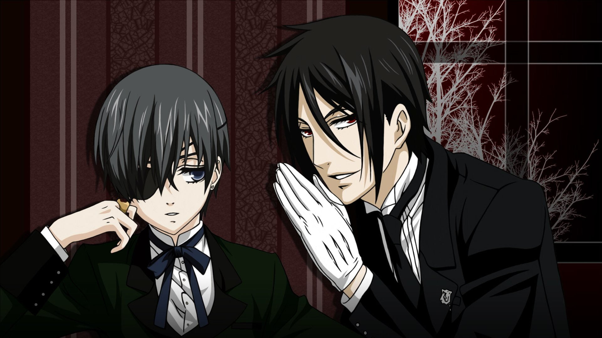 Anime, Sebastian Michaelis, 1080P, Black Butler, Ciel Phantomhive, HD Wallpaper