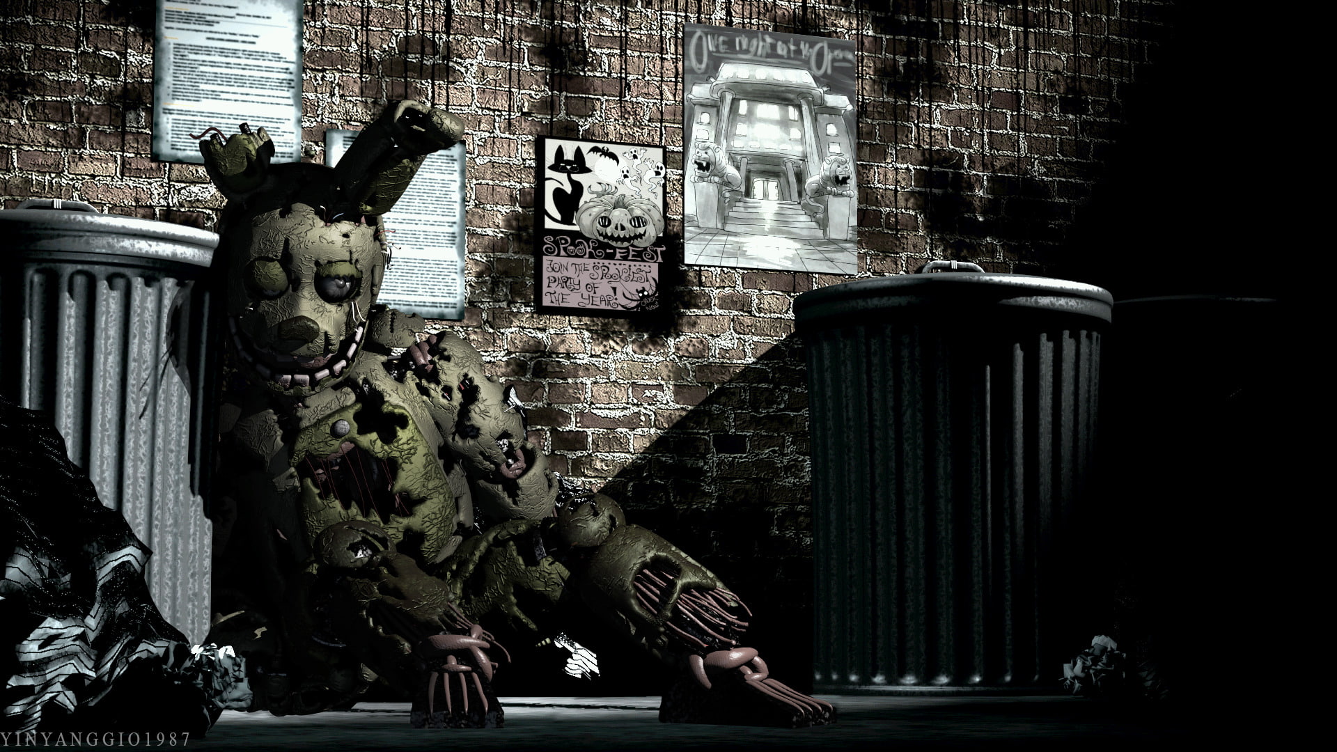 Five Nights at Freddys 3, Five Nights at Freddys, 1080P, Springtrap (Five Nights at Freddys), HD Wallpaper