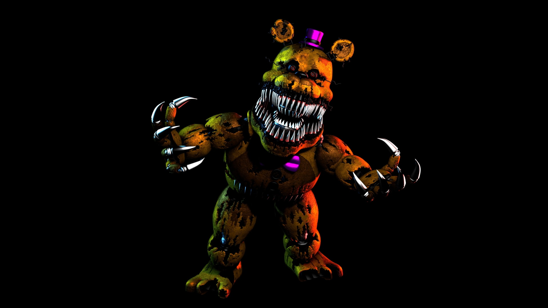Five Nights at Freddys 4, Five Nights at Freddys, 1080P, Nightmare Golden Freddy (Five Nights at Freddys), HD Wallpaper