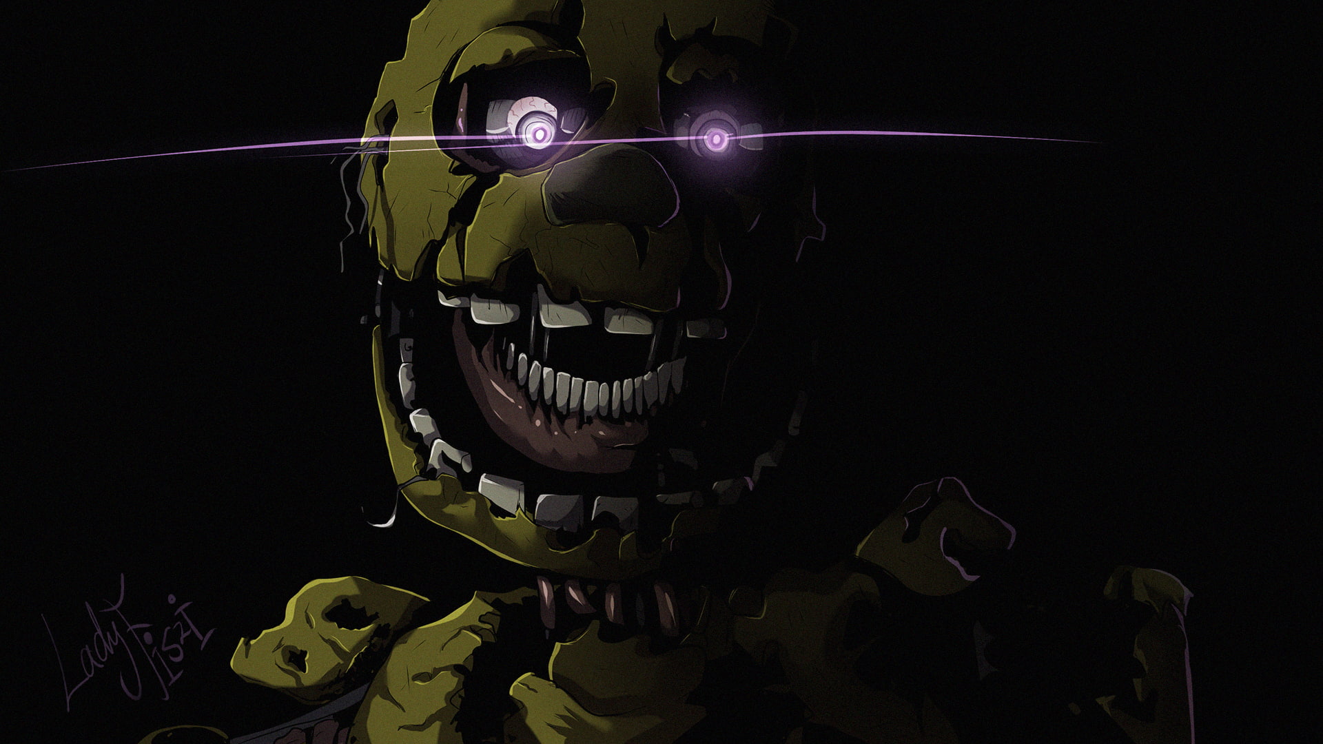 1080P, Five Nights at Freddys 3, Five Nights at Freddys, Springtrap (Five Nights at Freddys), HD Wallpaper