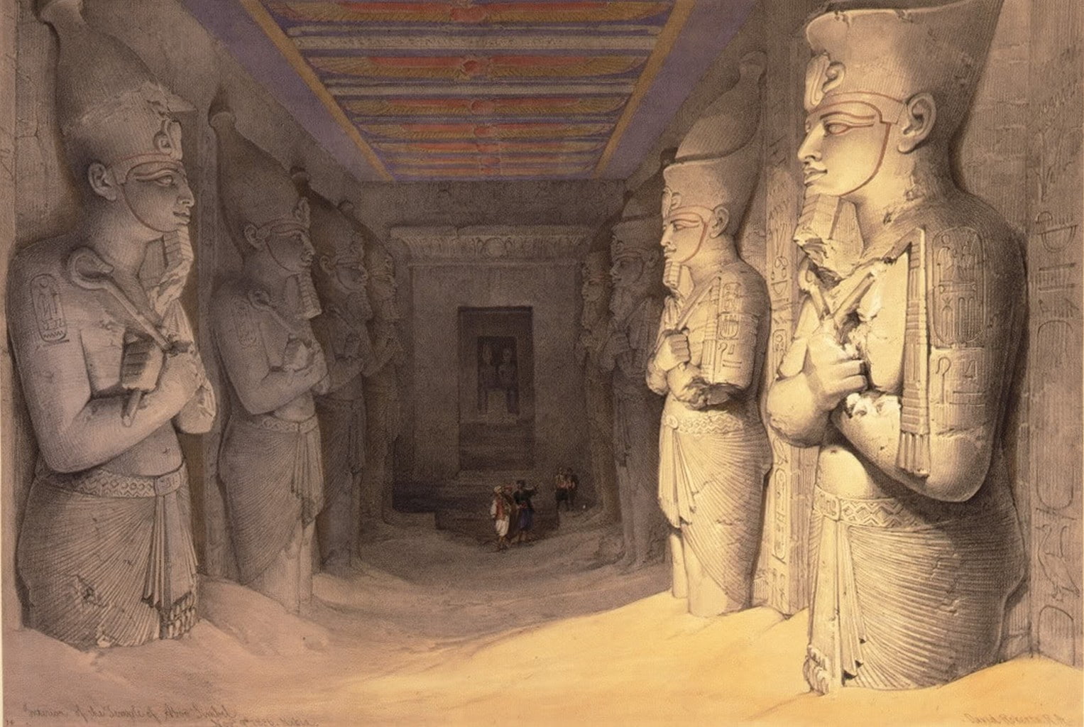 David Roberts, Egypt, 720P, painting, HD Wallpaper