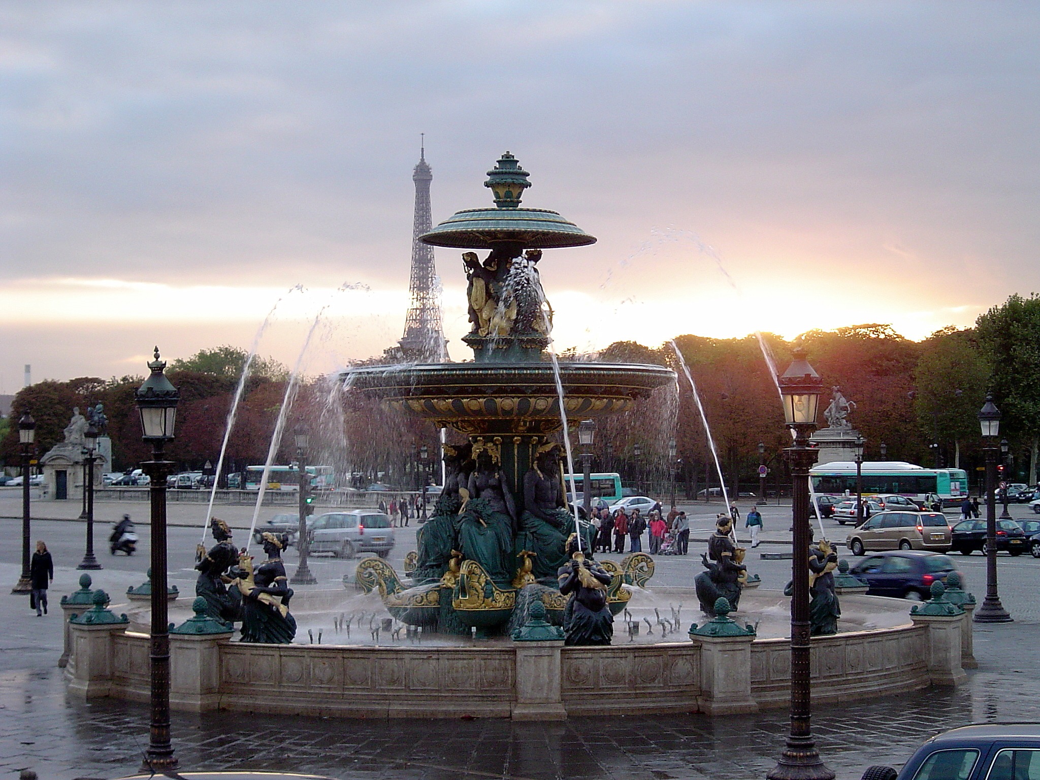 outdoors, tourist attraction, france, incidental people, eiffel, 1080P, place concorde, stonemason, representation, paris, statue, green, place de la concorde, HD Wallpaper