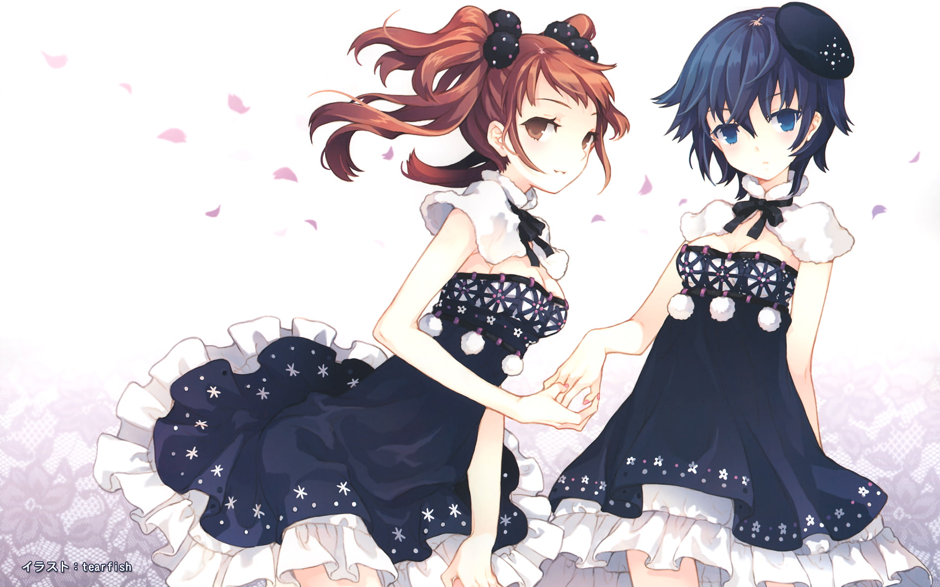 1080P, dresses, drape, ruffles, takes, girls, bombski, Person 4, Two, friend, HD Wallpaper