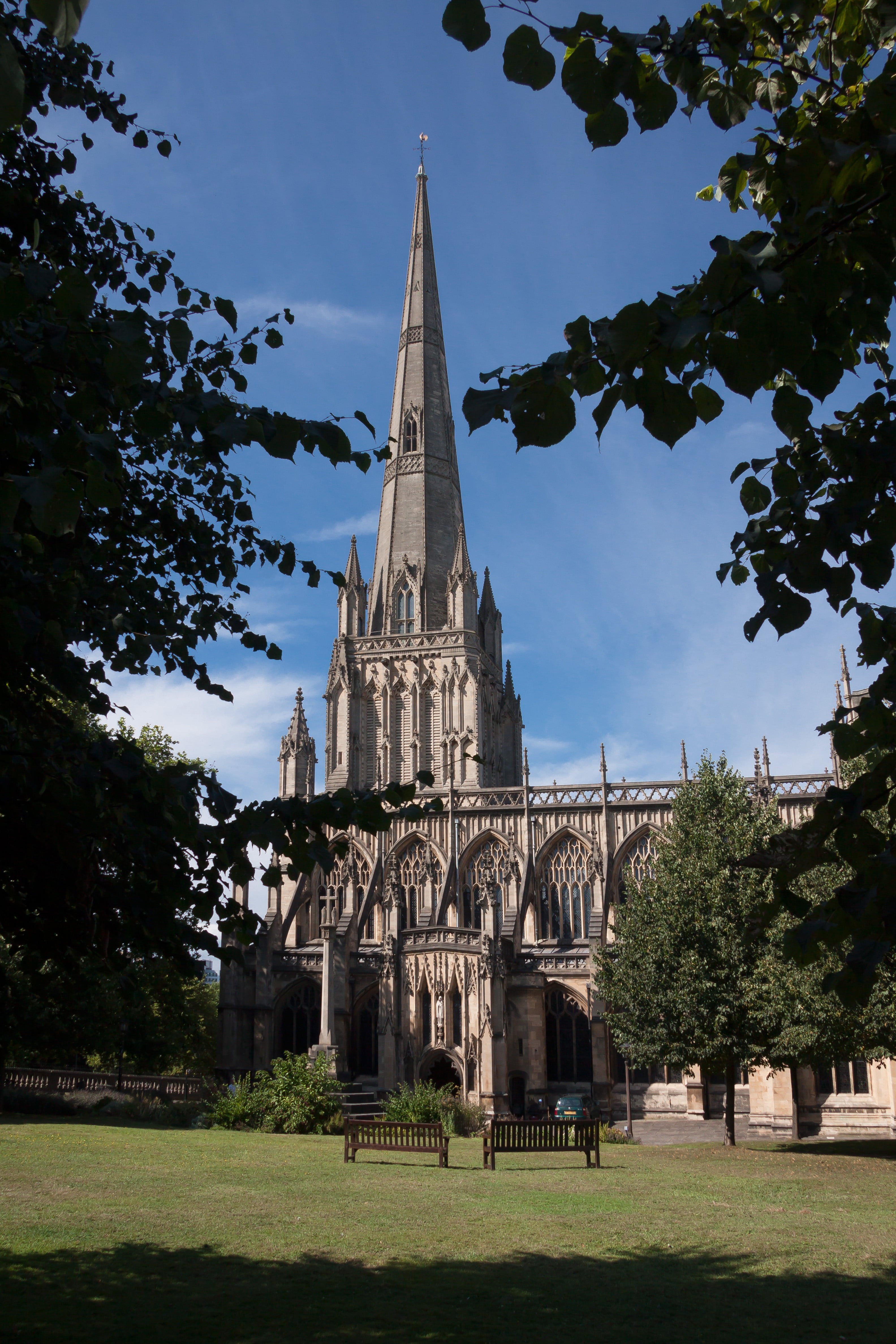 abbey, spirituality, low angle view, plant, old, place of worship, built structure, gothic, art, building exterior, tree, bristol, 4K, no people, gothic style, Phone HD Wallpaper