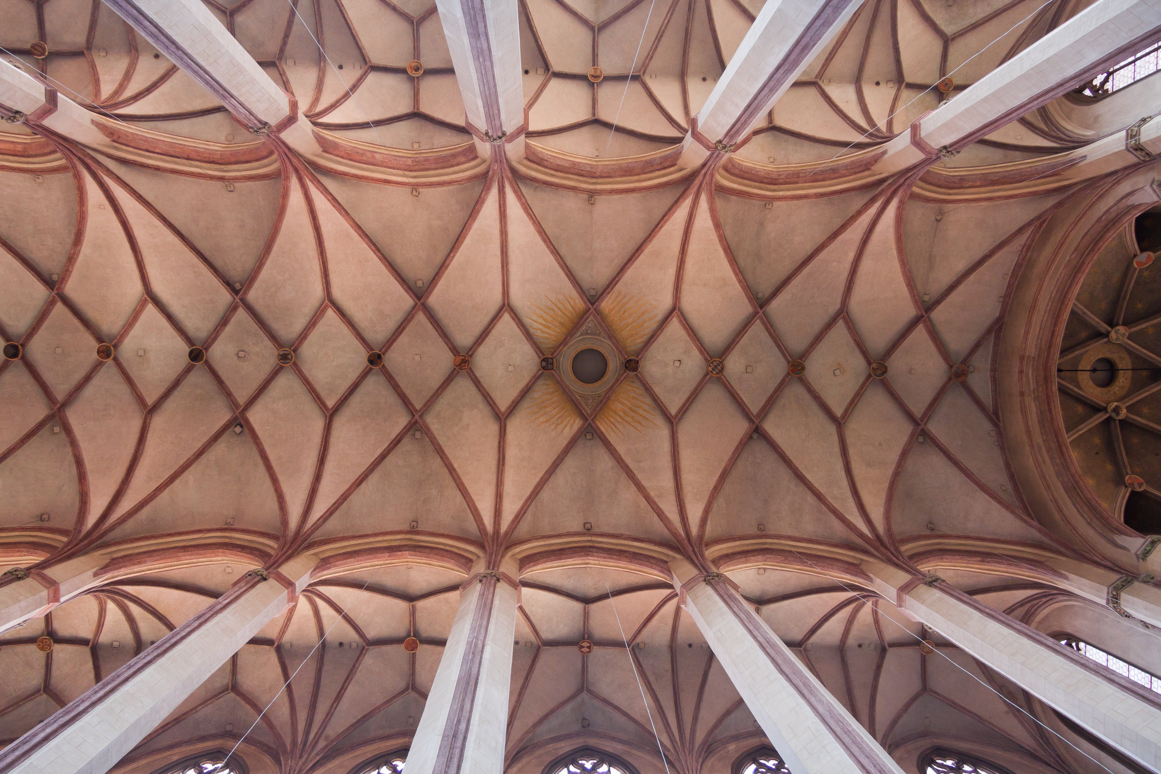 art and craft, gothic, blanket, close-up, pattern, history, directly below, low angle view, the past, art, indoors, old, tracery, no people, window, landshut, HD Wallpaper