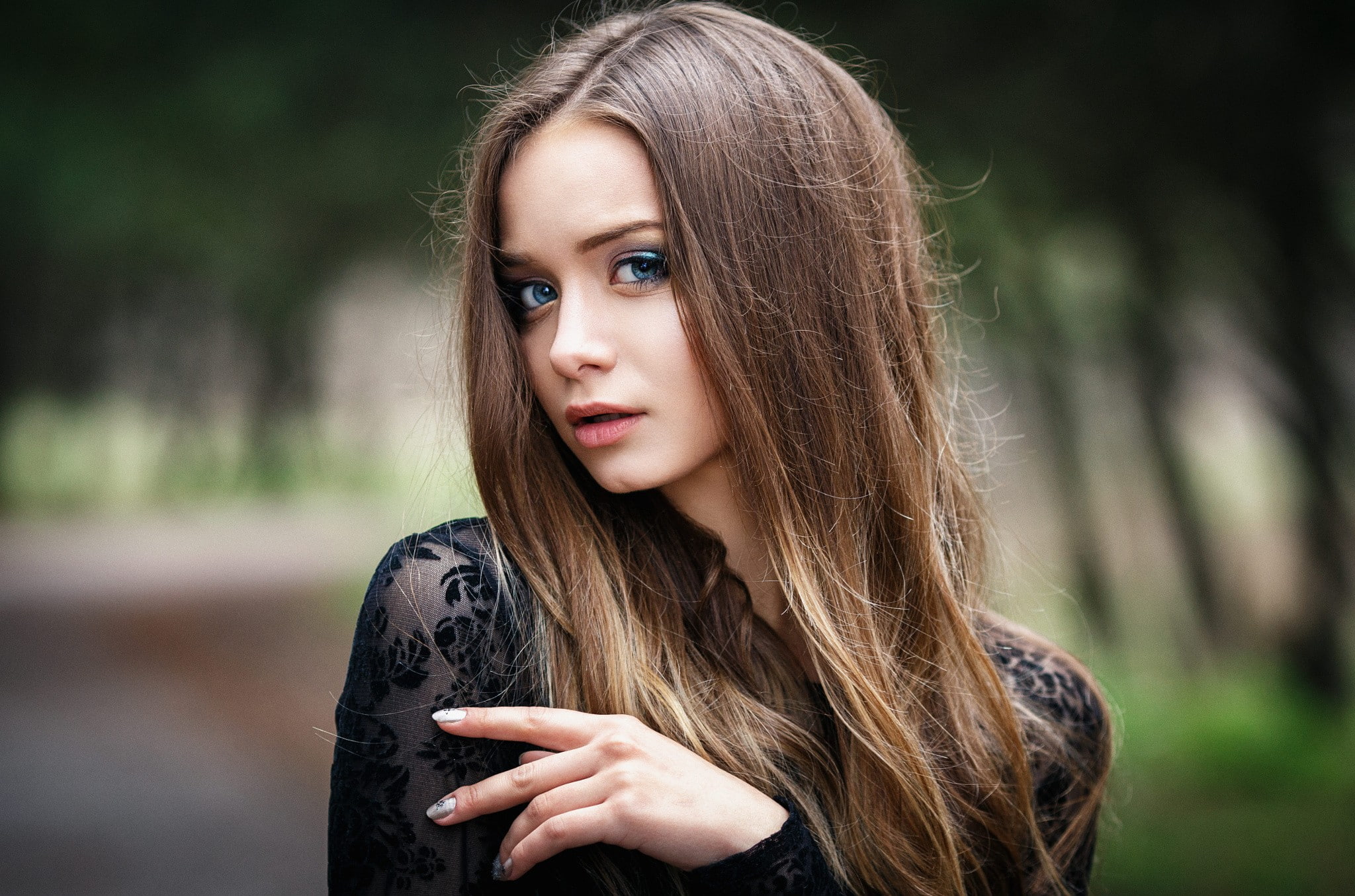 1080P, portrait, face, Denis Petrov, women, HD Wallpaper