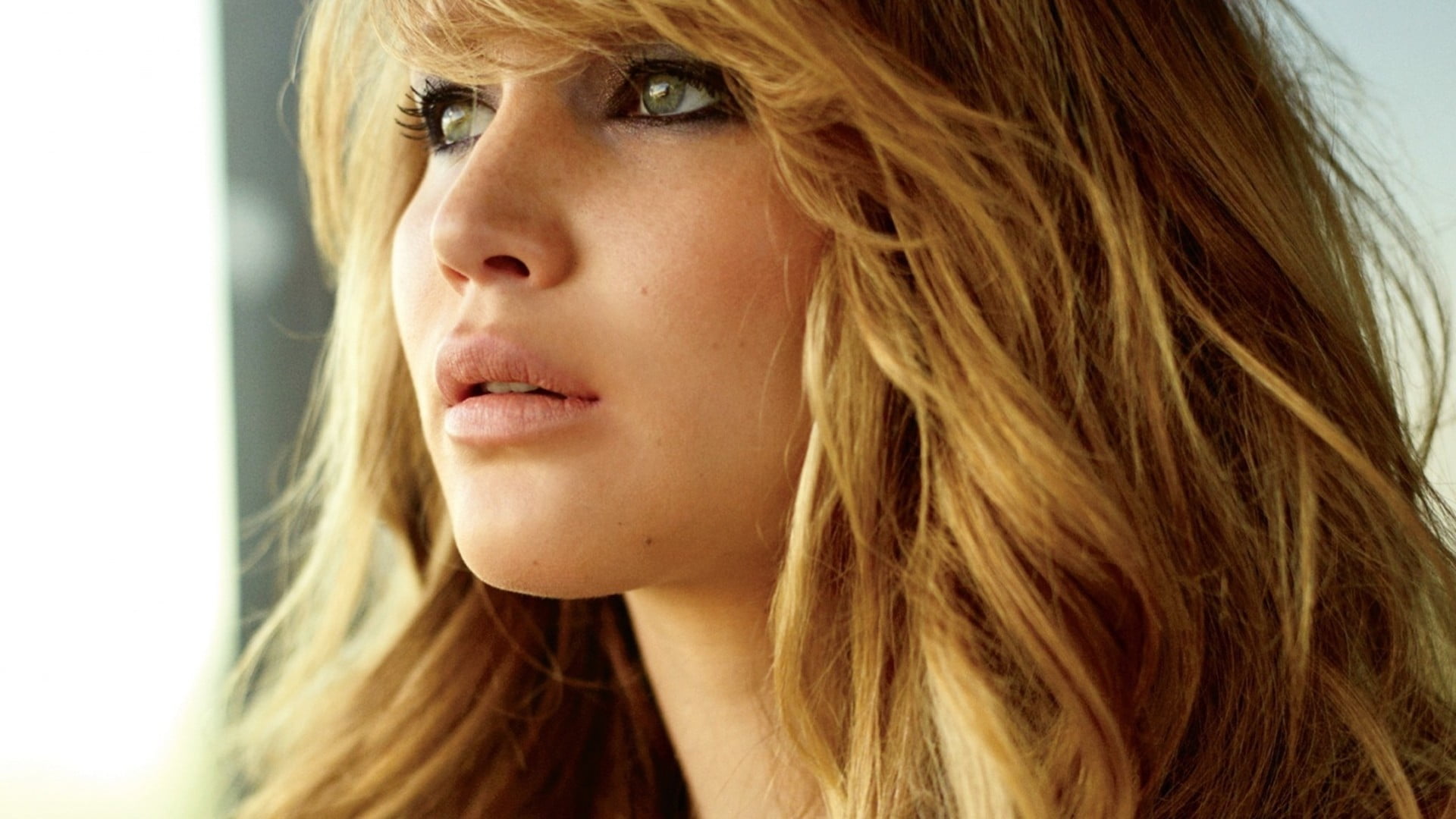 young women, contemplation, body part, woman, blond hair, Jennifer Lawrence, women, headshot, beautiful woman, long hair, beauty, adult, hair, one person, HD Wallpaper