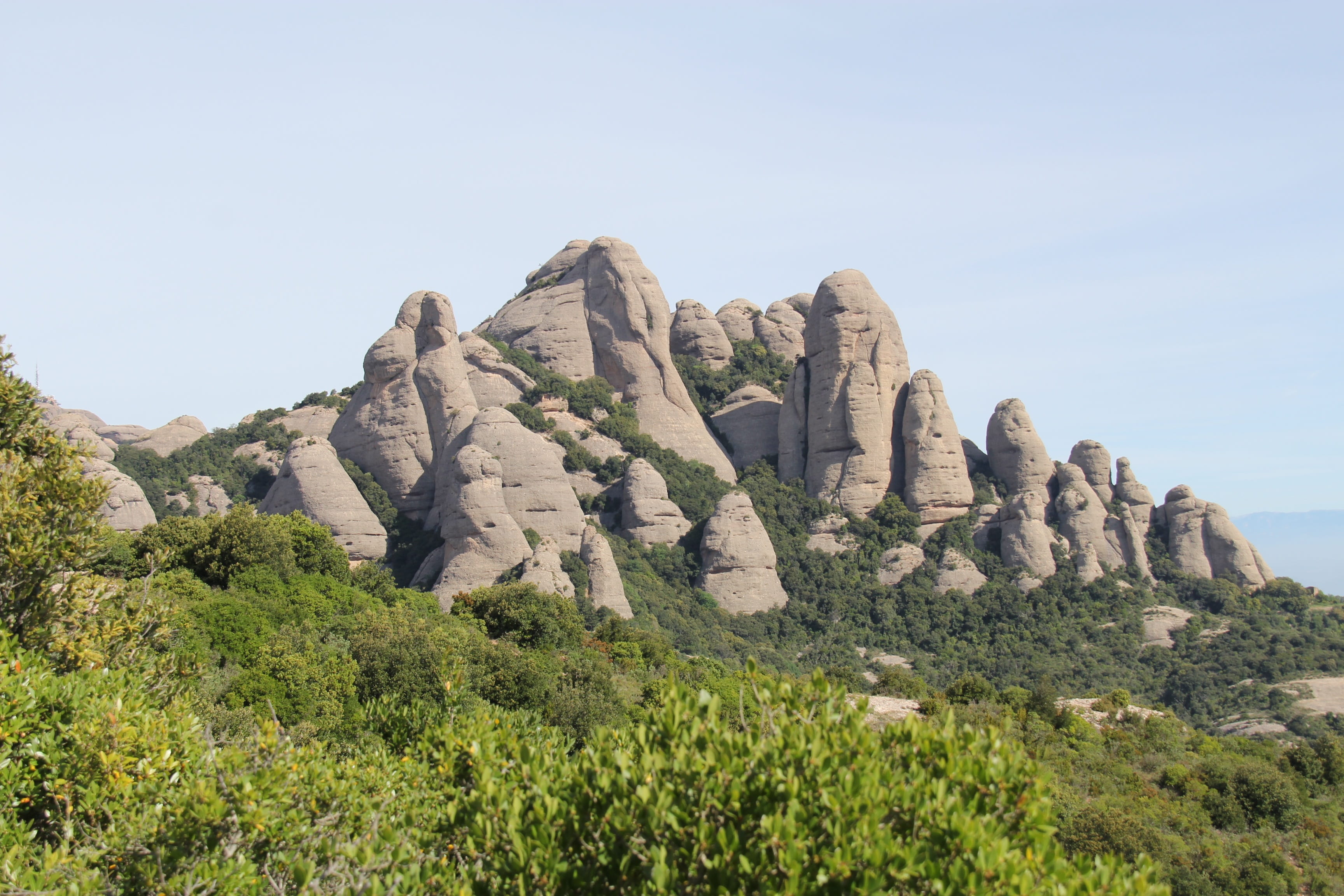 beauty in nature, outdoors, high, park, plant, land, tree, scenics - nature, travel, eroded, landscape, clear sky, sky, shape, formation, solid, day, catalonia, HD Wallpaper