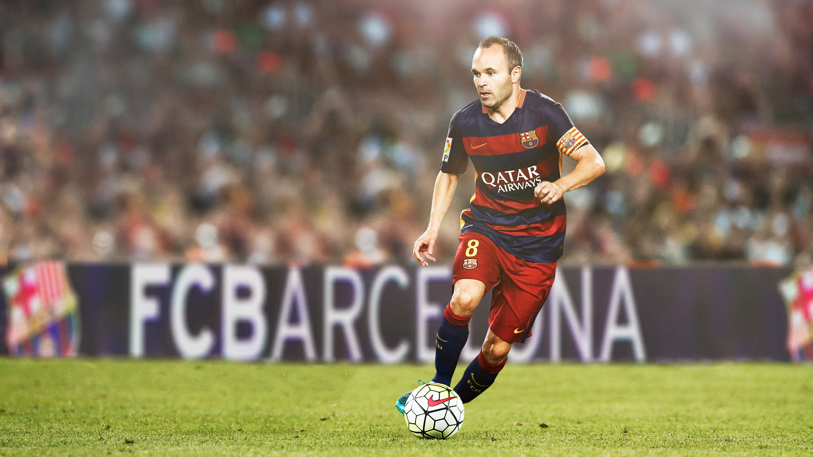 player, fc, HD, 2K, FC Barcelona, Andres Iniesta, barcelona, HD Wallpaper