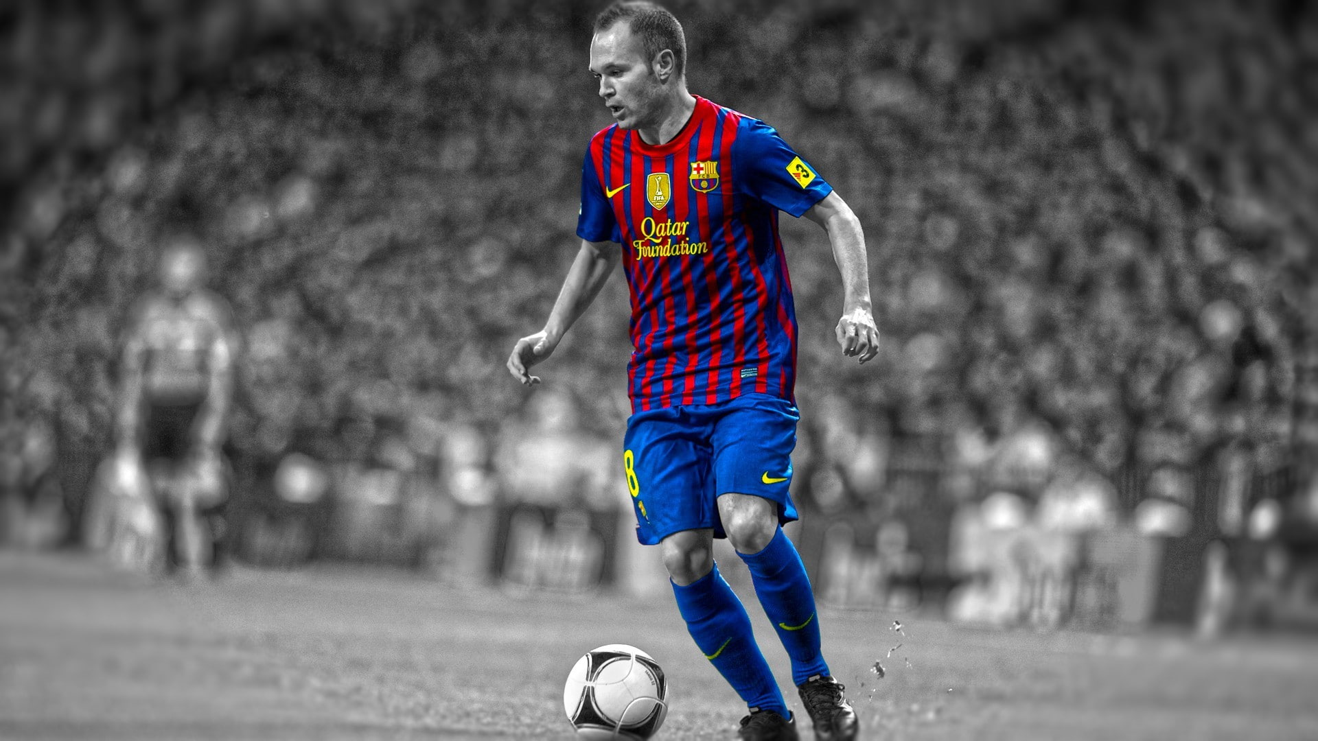 FC Barcelona, Andres Iniesta, 1080P, HD Wallpaper