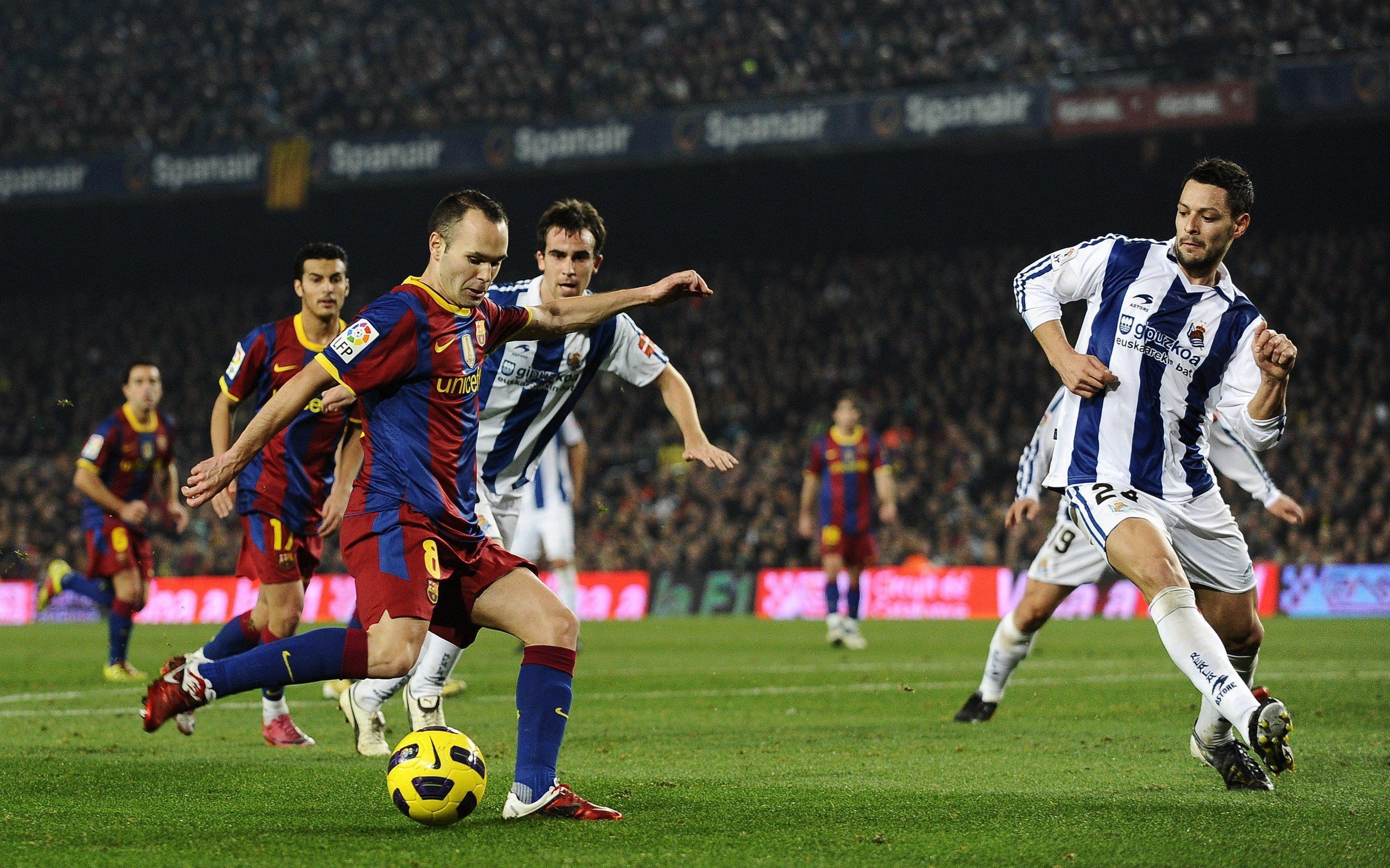 iniesta, soccer, barcelona, andres, 2K, HD Wallpaper