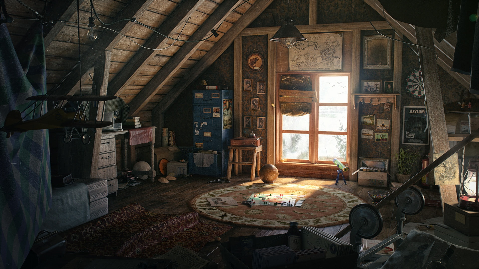 furnished, Light in the Attic, attic, items, 1080P, HD Wallpaper
