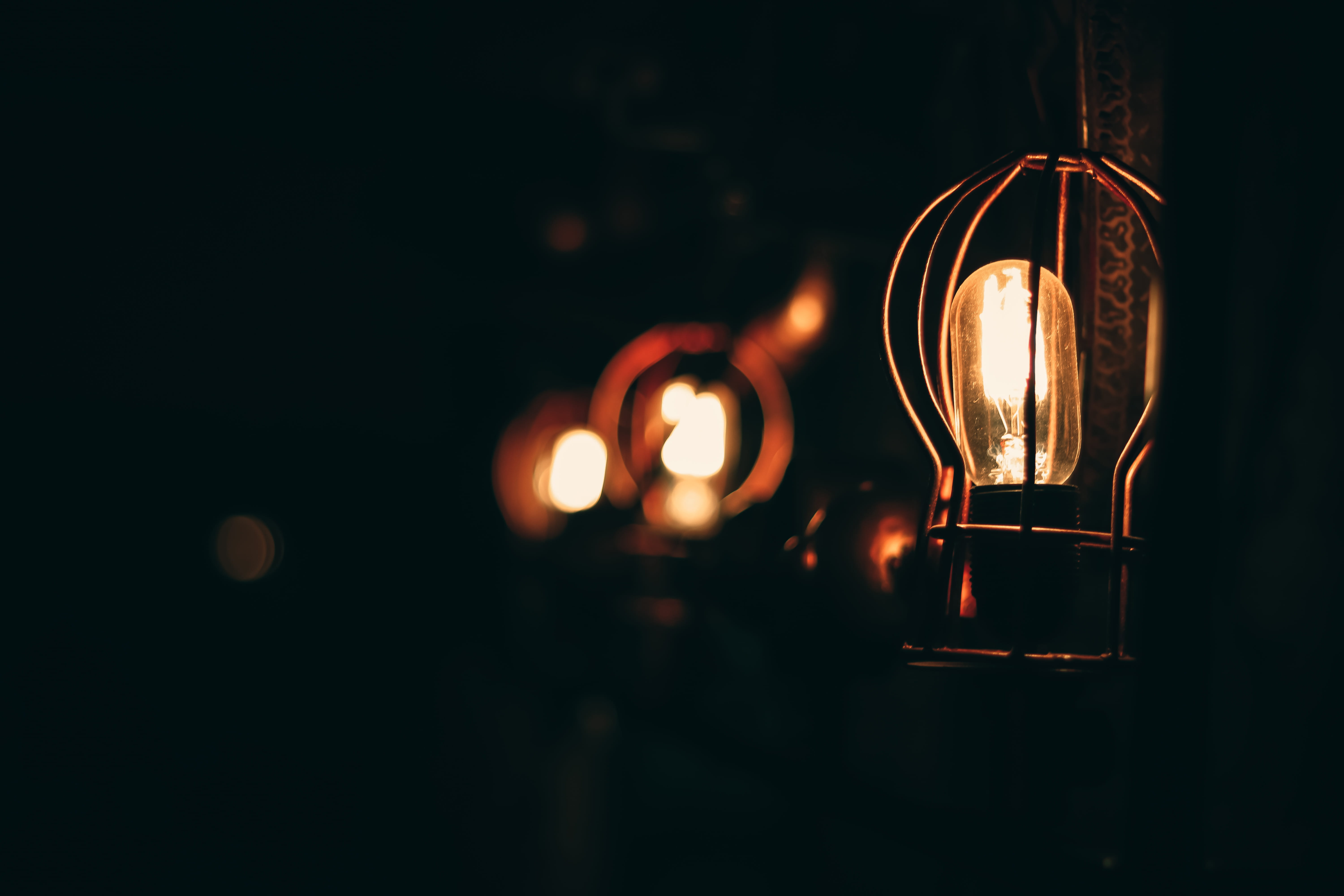night, lamp, filament, light - natural phenomenon, light bulb, canon, india, lighting equipment, close-up, chandigarh, 50mm, indoors, photography, 5K, HD Wallpaper