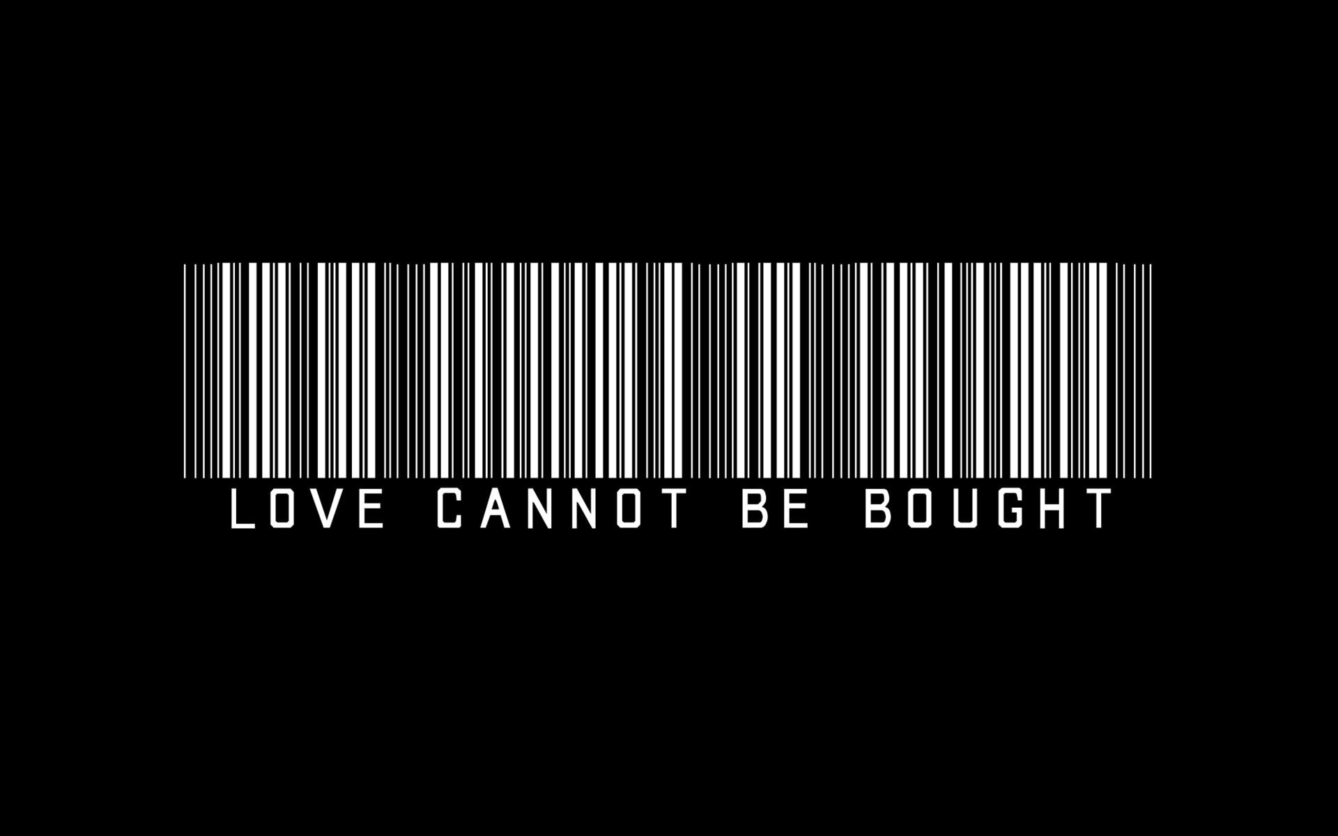 love, bought, barcode, black, 1080P, HD Wallpaper