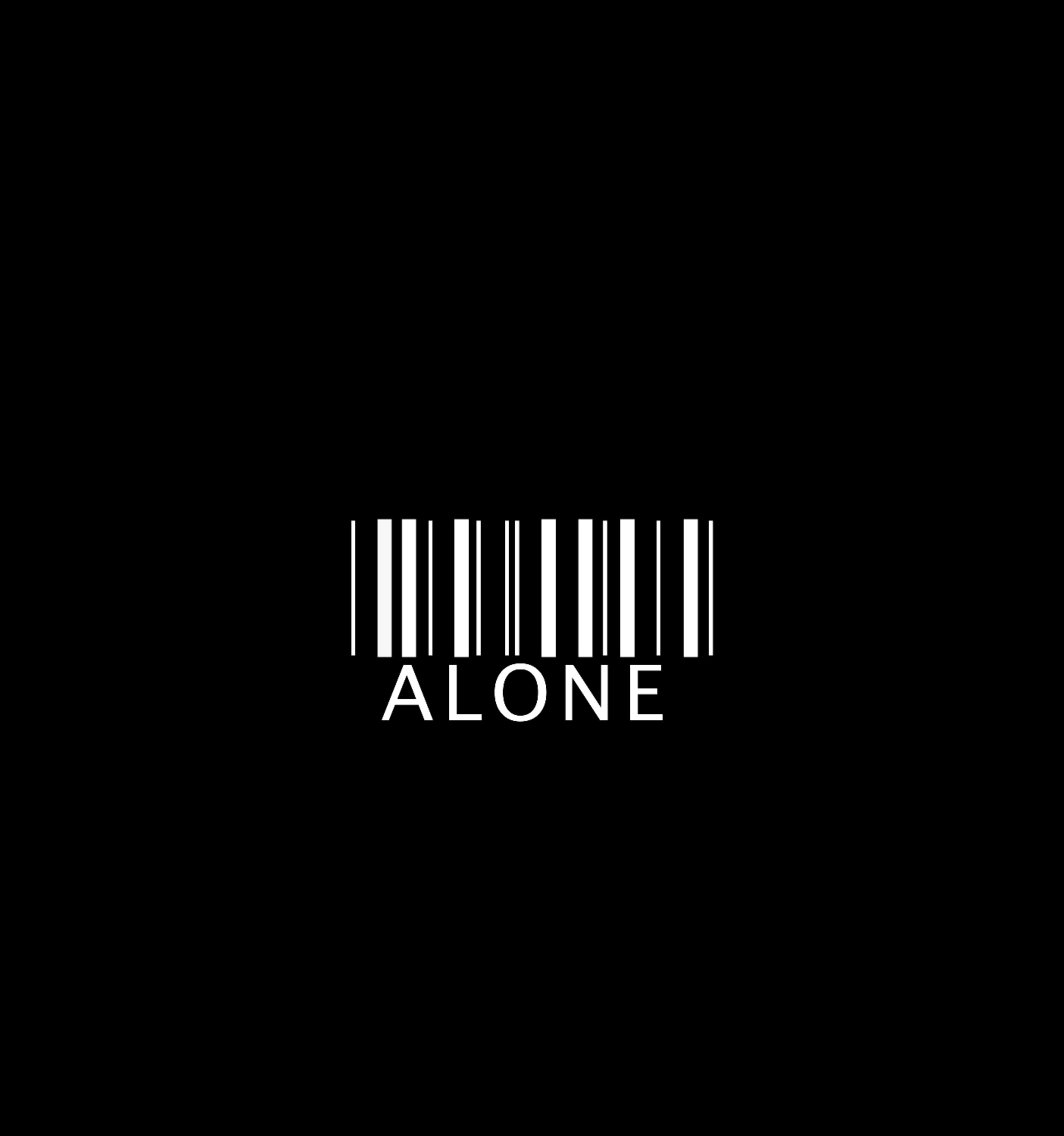 2K, life, loneliness, inscription, bar code, Phone HD Wallpaper