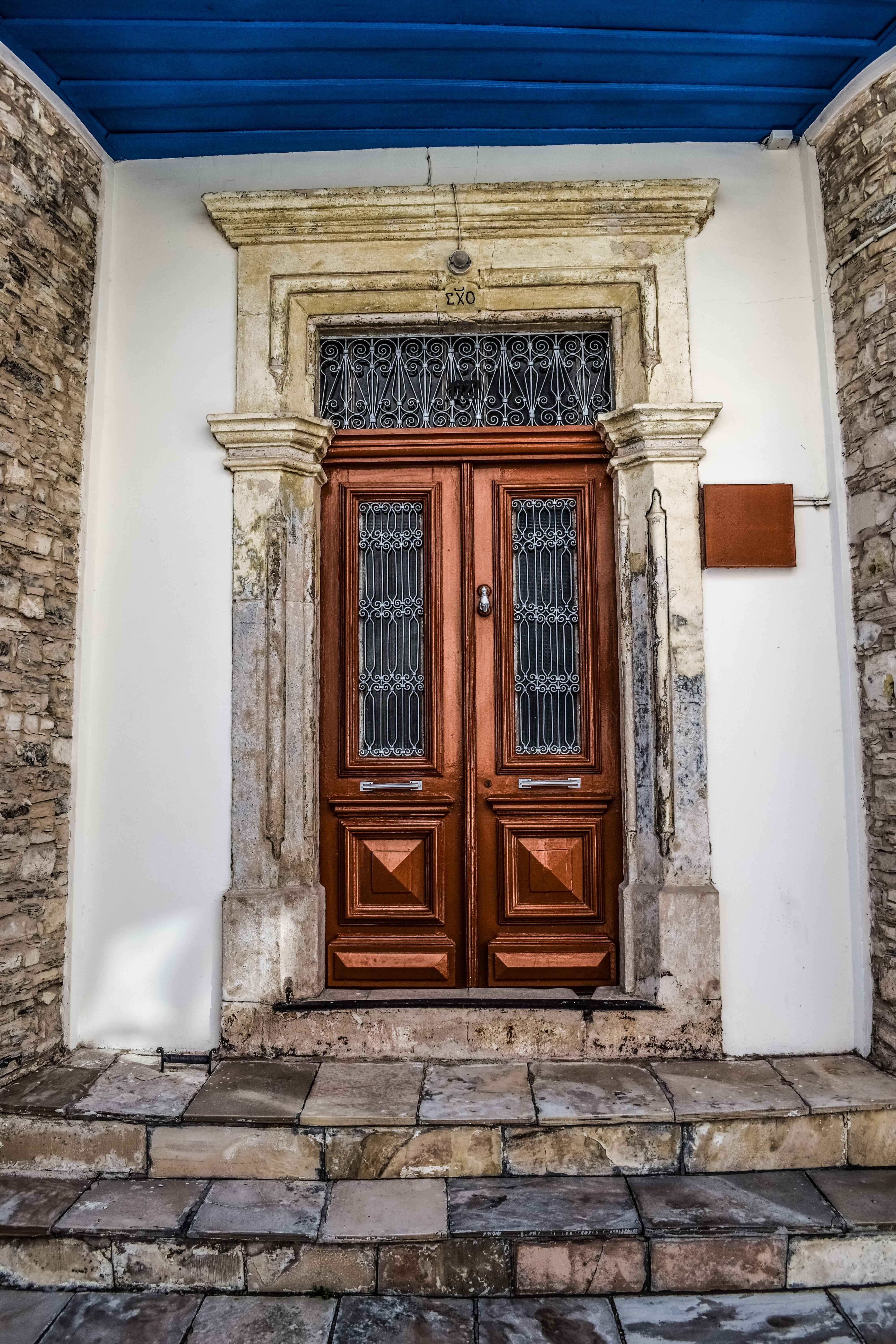 closed, safety, 5K, front door, protection, doorway, ornate, no people, security, neoclassic, kato drys, exterior, cyprus, entrance, door, built structure, Phone HD Wallpaper