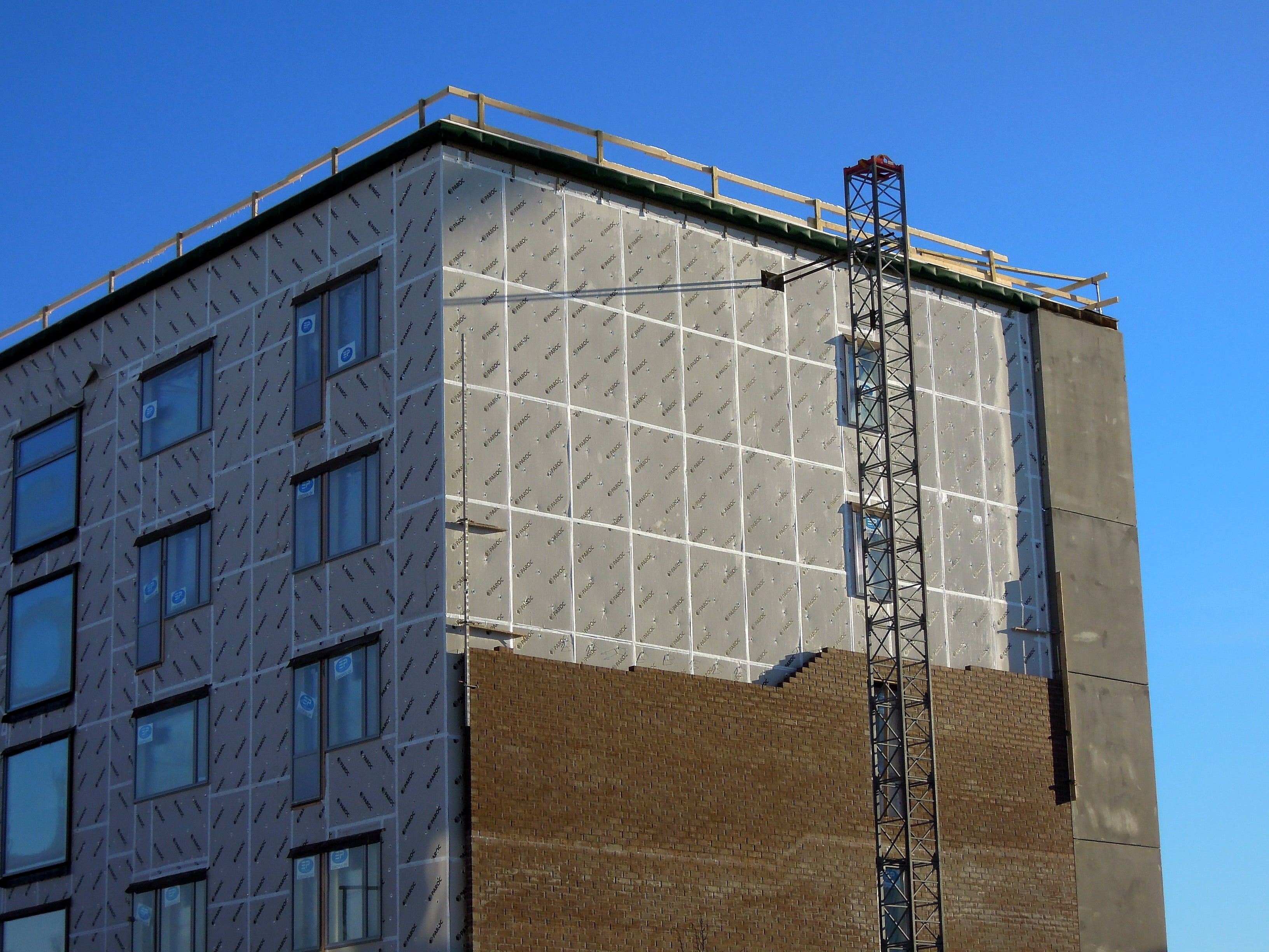 vantaa, construction Industry, blue, built Structure, finnish, k, architecture, insulation, window, wall - building feature, clear sky, buildings, element, HD Wallpaper