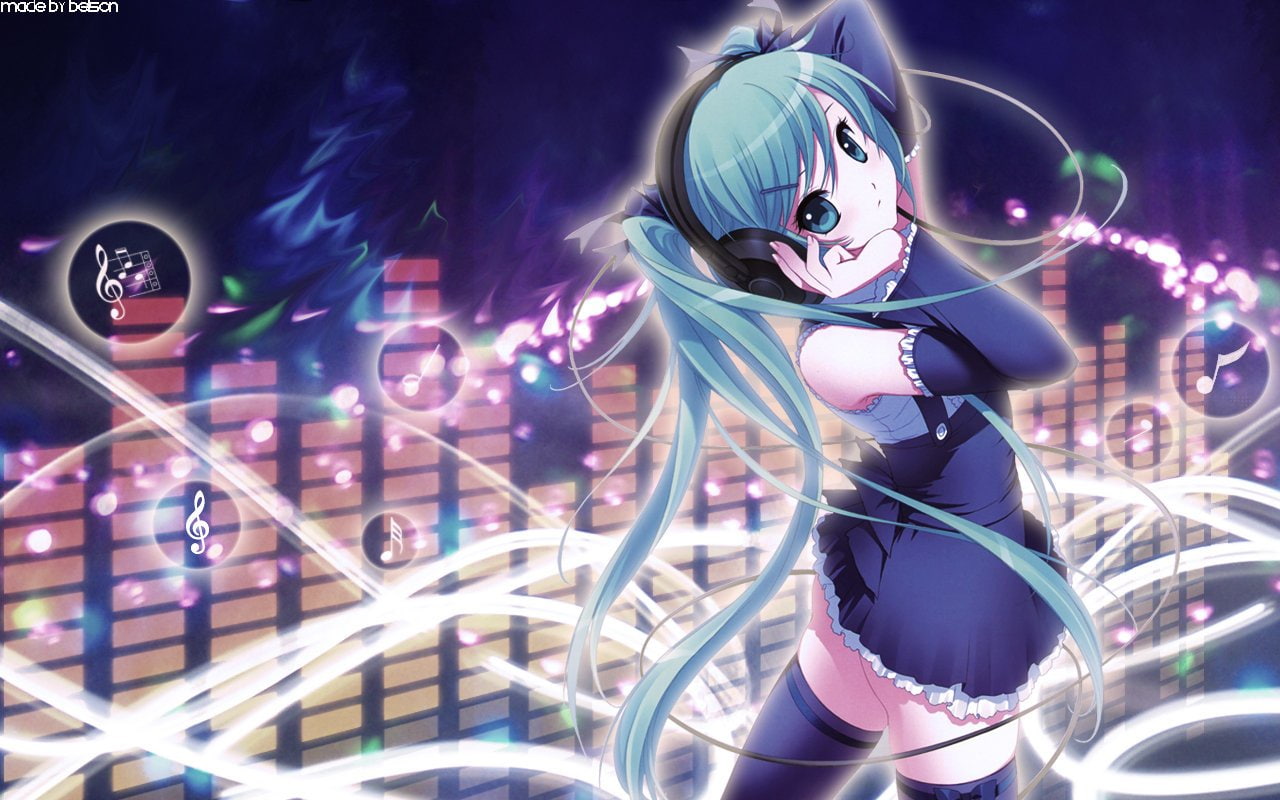Video Game, event, Anime, motion, music, nightlife, representation, digital composite, Vocaloid, technology, city, Project Diva, multi colored, night, human representation, HD Wallpaper