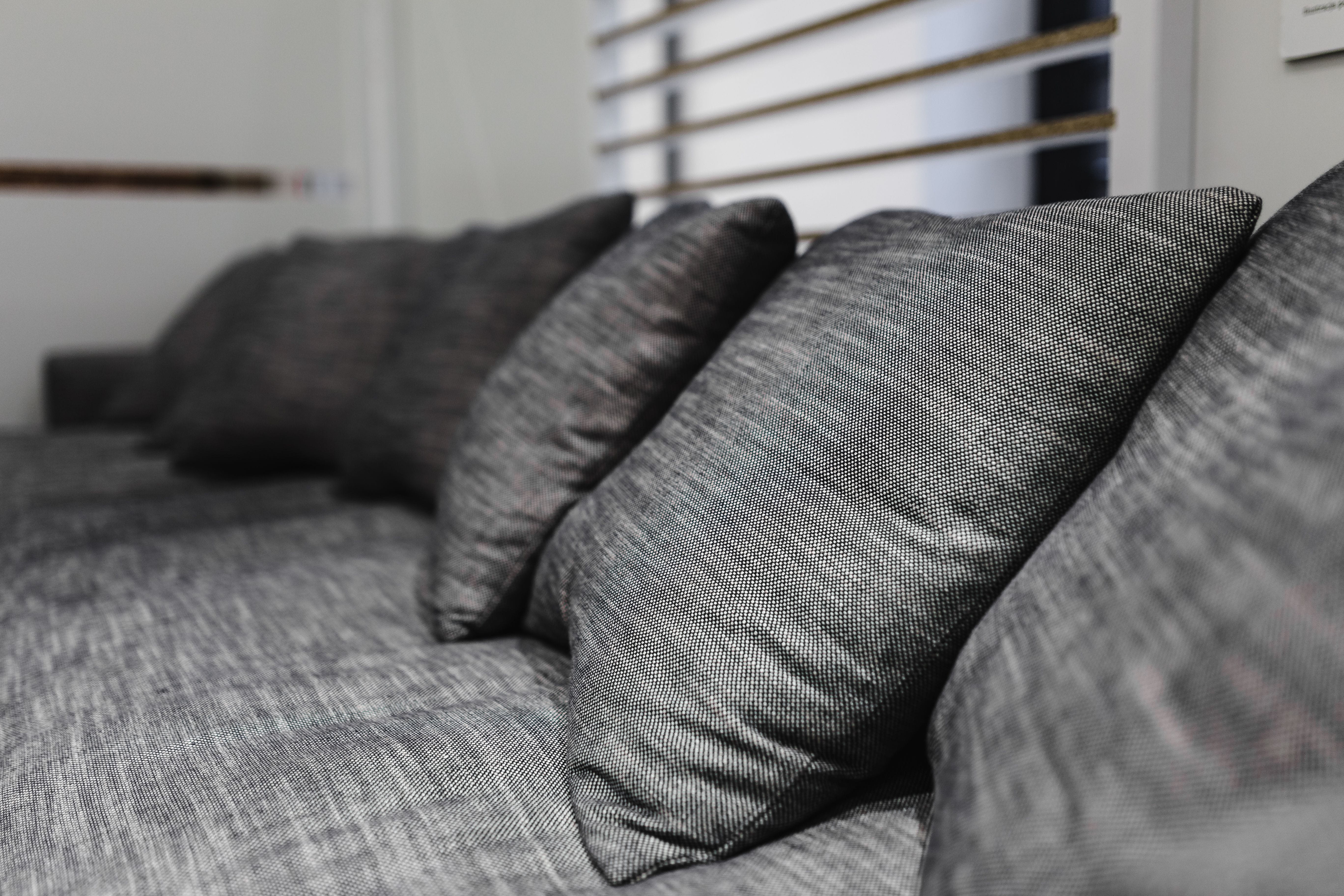 designer, bed, cushion, jeans, sheets, relaxation, 5K, design, sleep, Beds, bedsheets, modern, bedding, pillow, home, textured, comfortable, textile, pillows, HD Wallpaper