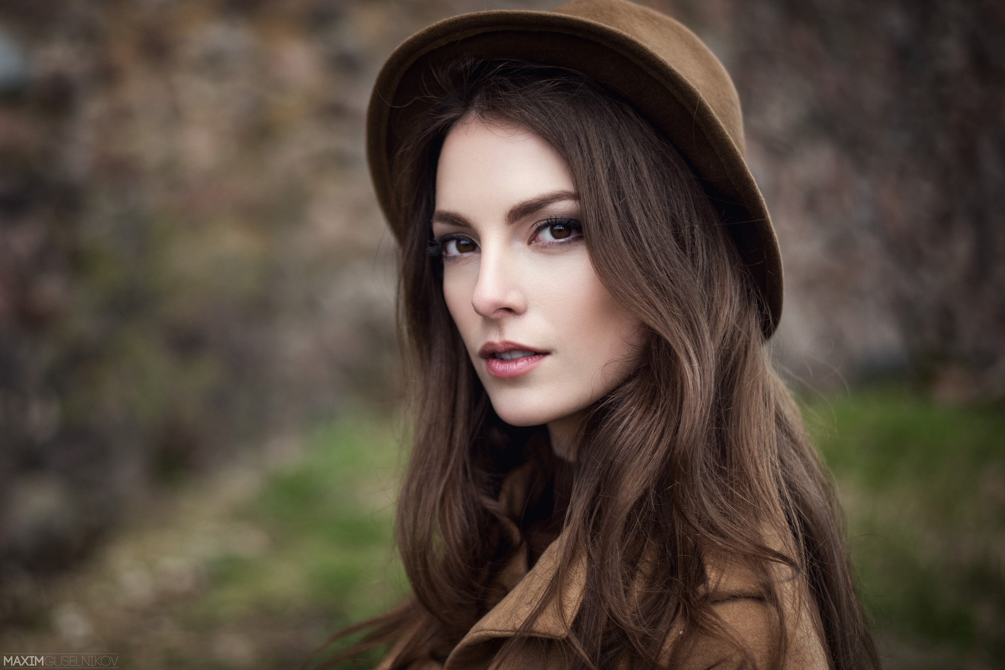 young adult, beautiful people, hairstyle, Karina Sunceva, brunette, headshot, Maxim Guselnikov, human hair, face, hair, close-up, brown hair, clothing, HD Wallpaper
