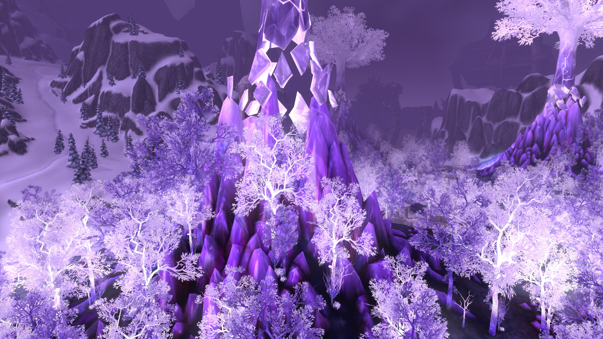nature, beauty in nature, day, purple, Blizzard Entertainment, close-up, freshness, no people, 1080P, World of Warcraft, growth, tree, video games, plant, HD Wallpaper