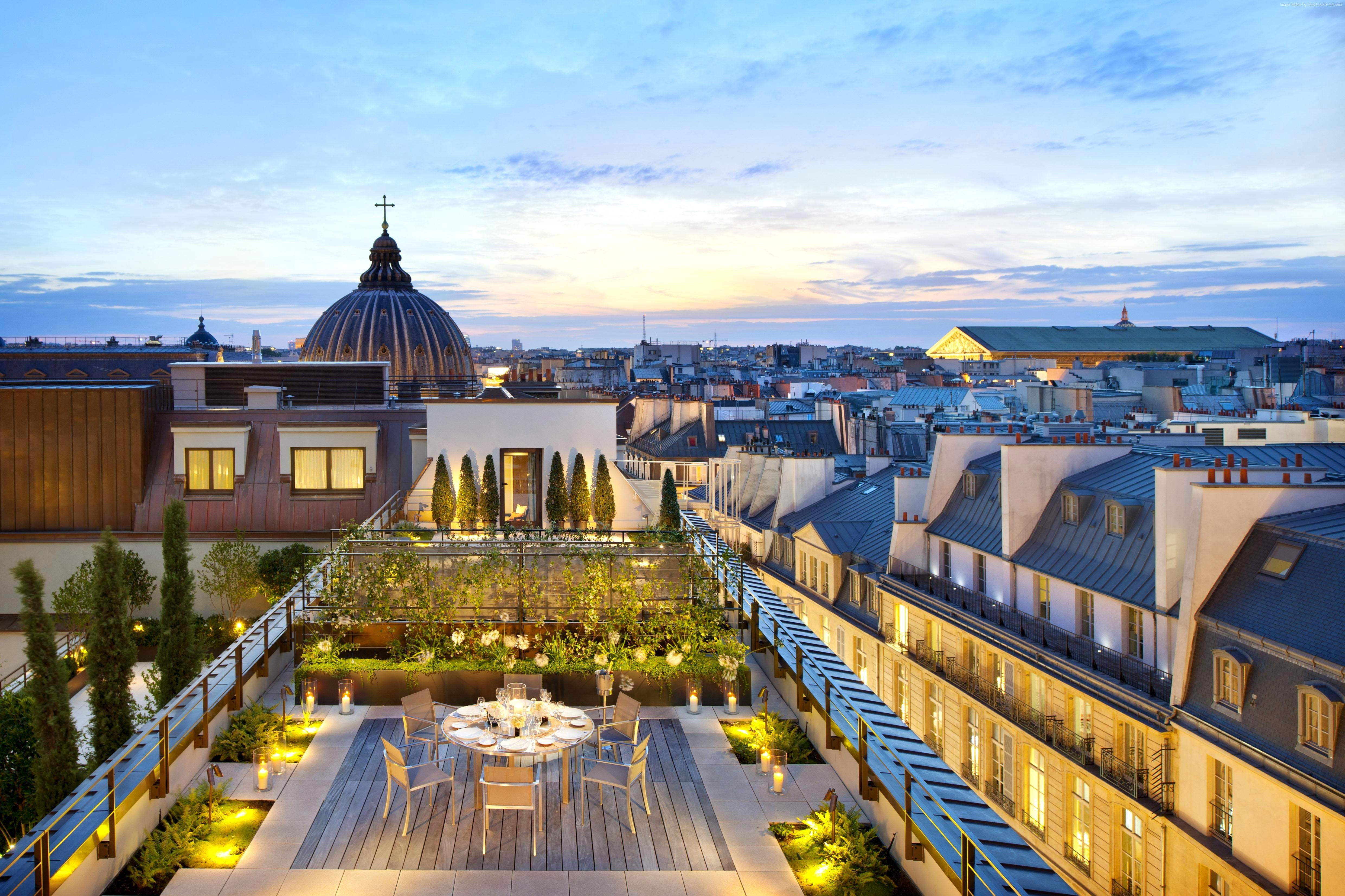 Paris, hotel, twilight, cafe, Royal Mandarin Suite, 4K, afternoon, HD Wallpaper
