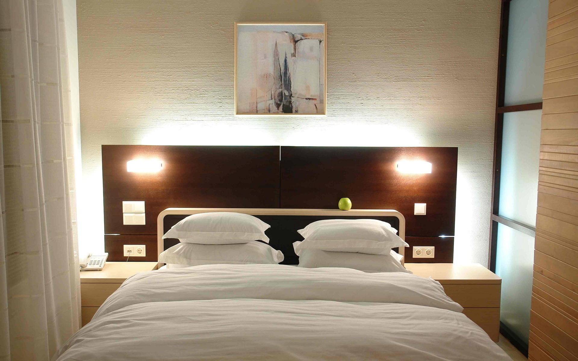 domestic Room, home Interior, lighting Equipment, furniture, people, electric Lamp, hotel, elegance, sleeping, lifestyles, bedding, bed, relaxation, illuminated, HD Wallpaper